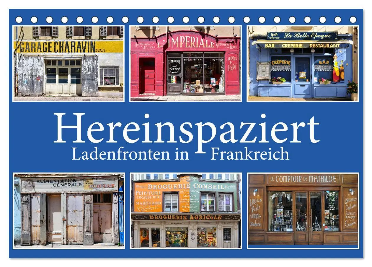 Cover: 9783457361108 | Hereinspaziert - Ladenfronten in Frankreich (Tischkalender 2026 DIN...