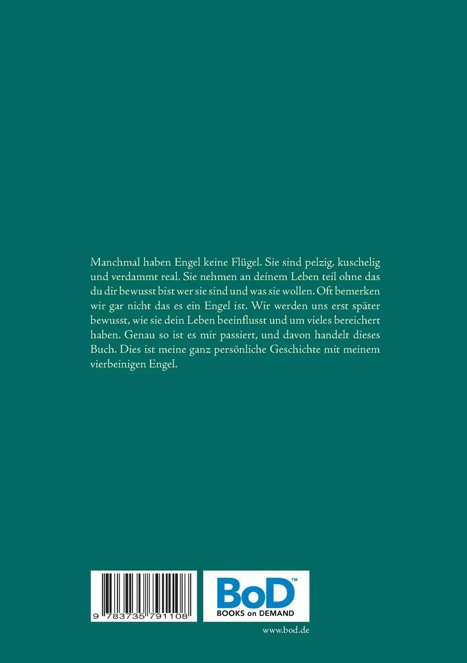 Rückseite: 9783735791108 | Mein Freund Ben | Ein Engel auf Erden | Katja Driemel | Taschenbuch