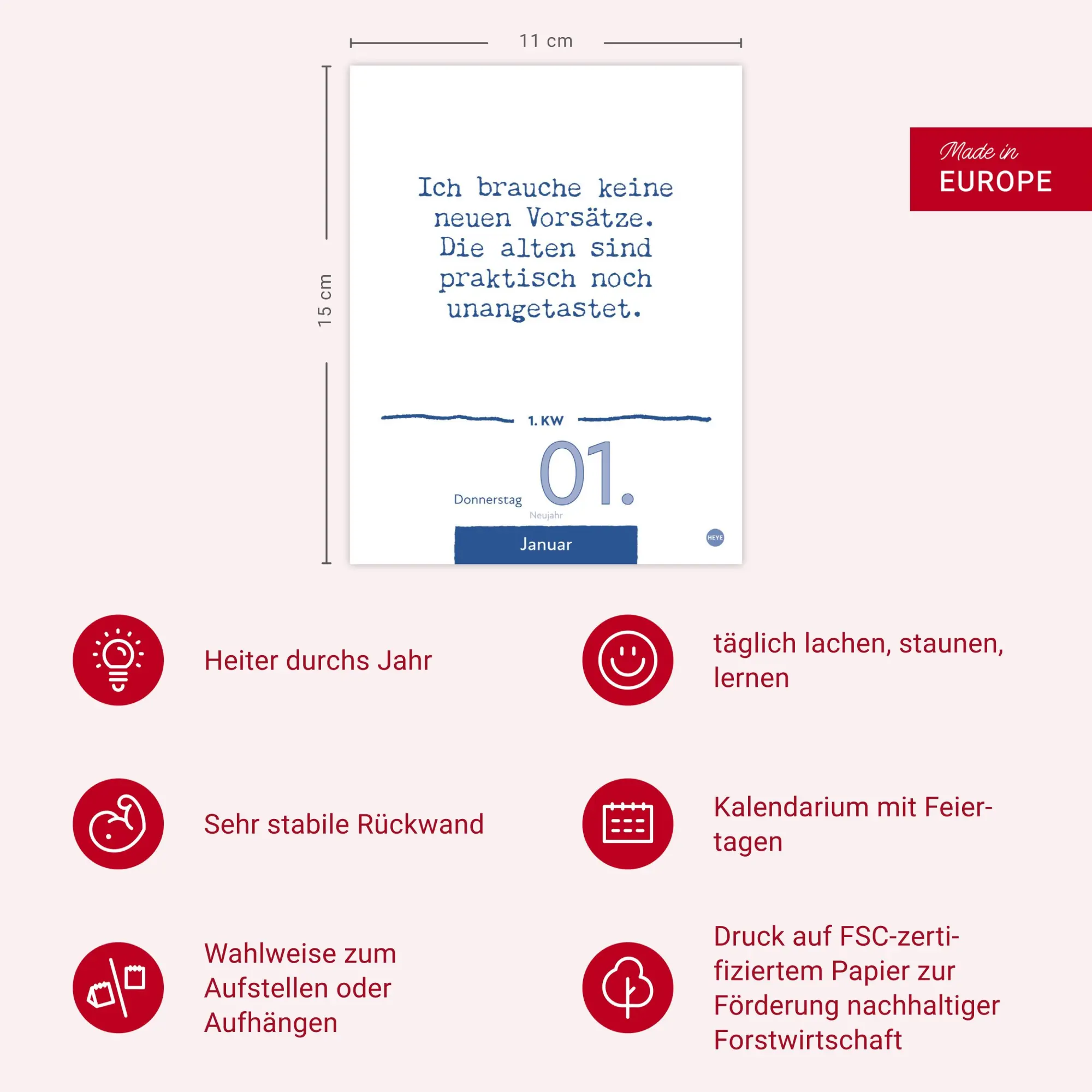 Bild: 9783756411108 | Dumme Sprüche für jeden Anlass Tagesabreißkalender 2026 | Heye | 2026