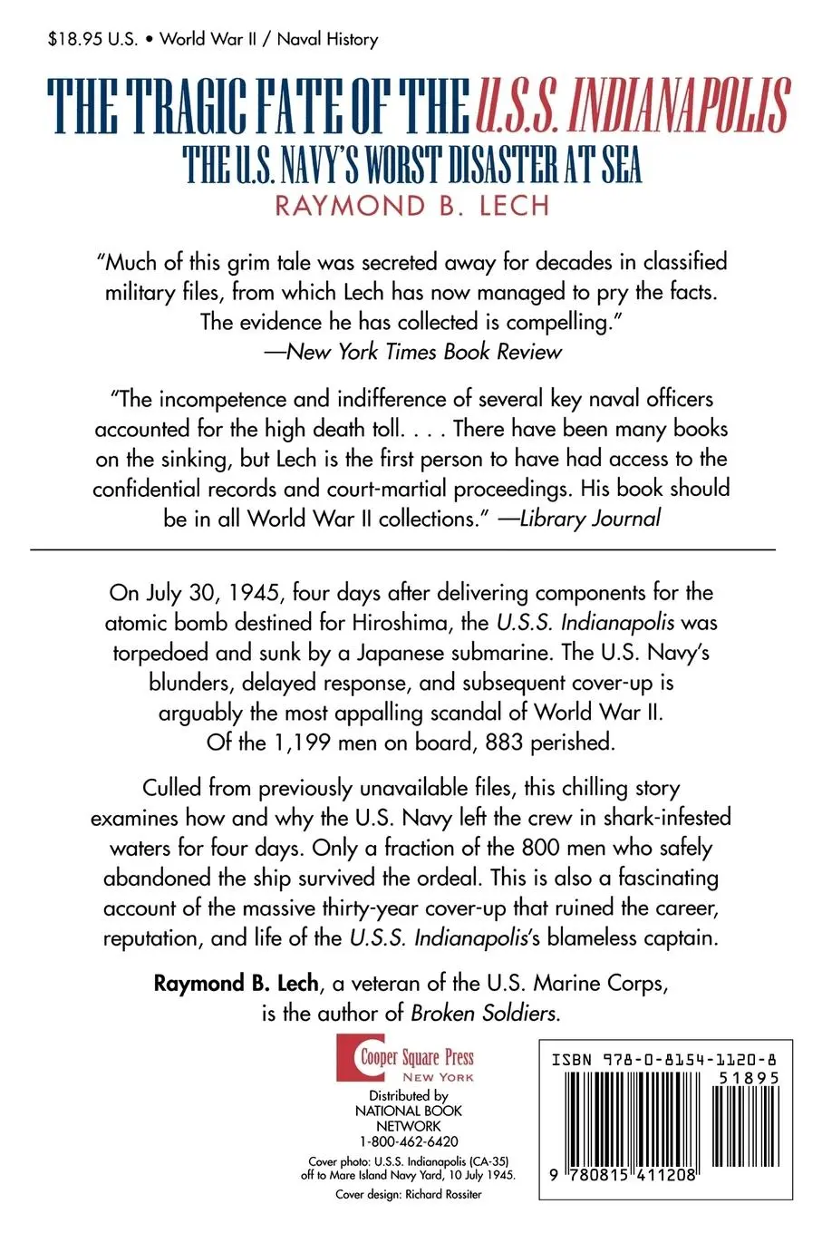 Rückseite: 9780815411208 | The Tragic Fate of the U.S.S. Indianapolis | Raymond B. Lech | Buch