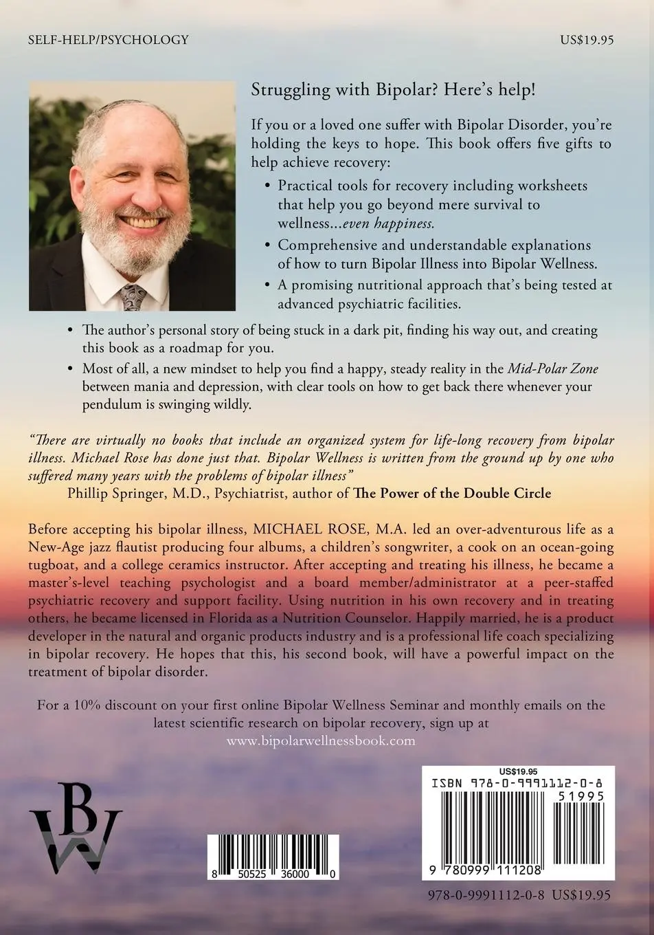 Rückseite: 9780999111208 | BIPOLAR WELLNESS | Michael Rose | Taschenbuch | Englisch | 2018