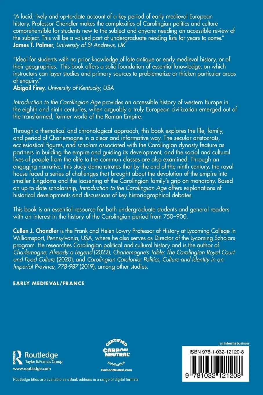 Rückseite: 9781032121208 | Introduction to the Carolingian Age | Cullen J. Chandler | Taschenbuch