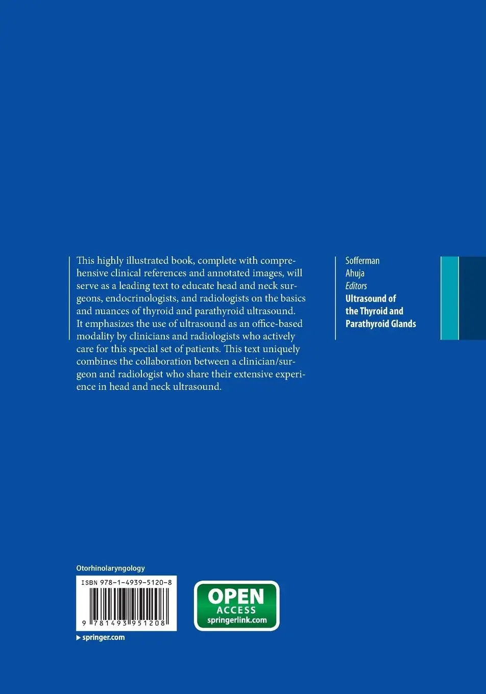 Rückseite: 9781493951208 | Ultrasound of the Thyroid and Parathyroid Glands | Sofferman (u. a.)