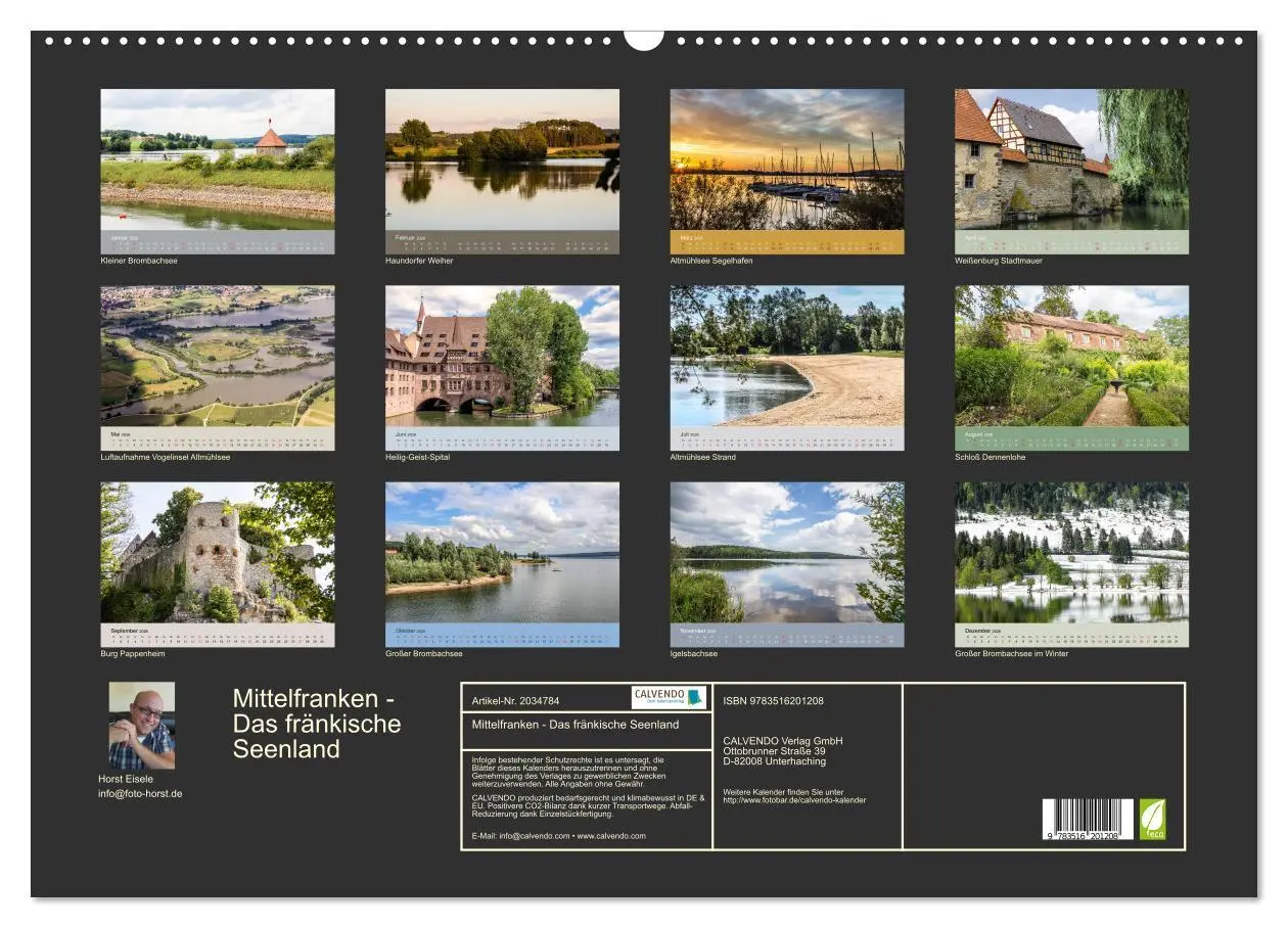Bild: 9783516201208 | Mittelfranken - Das fränkische Seenland (Wandkalender 2026 DIN A2...