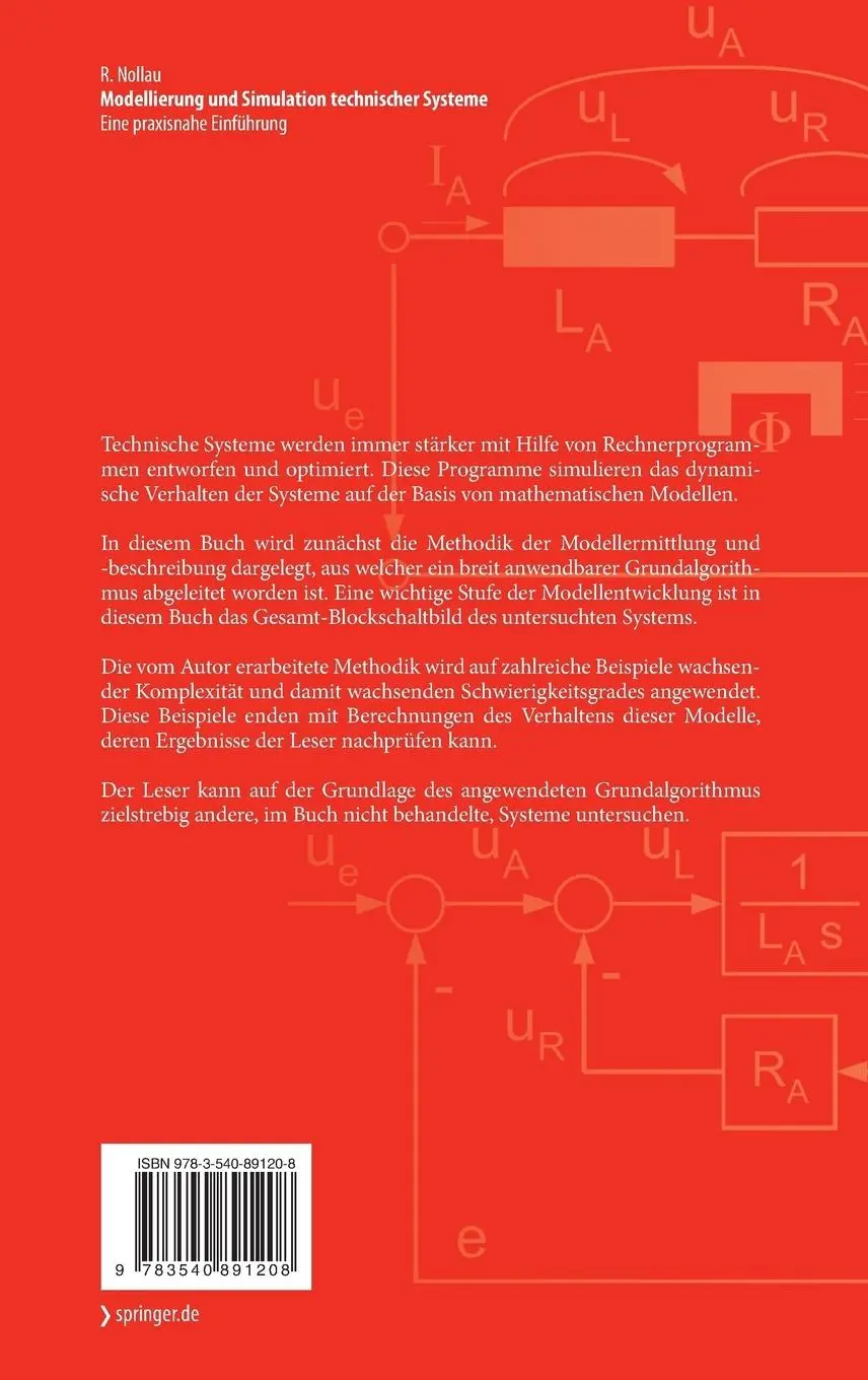 Rückseite: 9783540891208 | Modellierung und Simulation technischer Systeme | Reiner Nollau | Buch