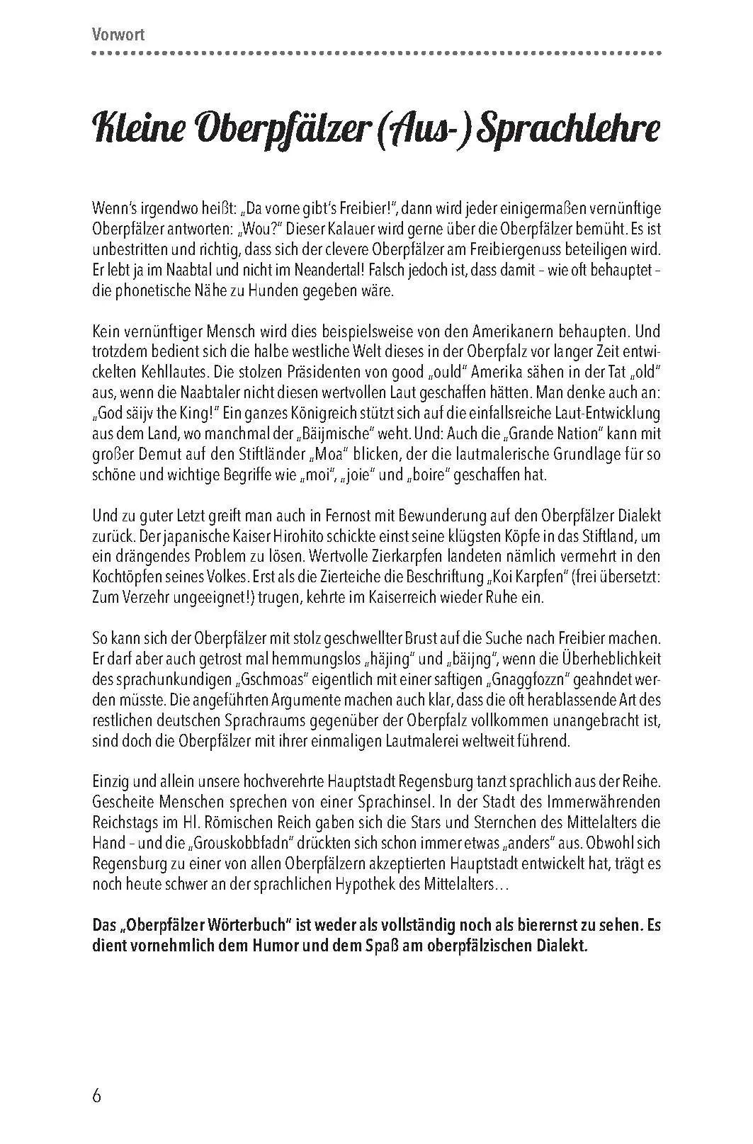 Bild: 9783955871208 | Oberpfälzer Wörterbuch | Vo Aungdeggl bis Zintara | Martin Stangl