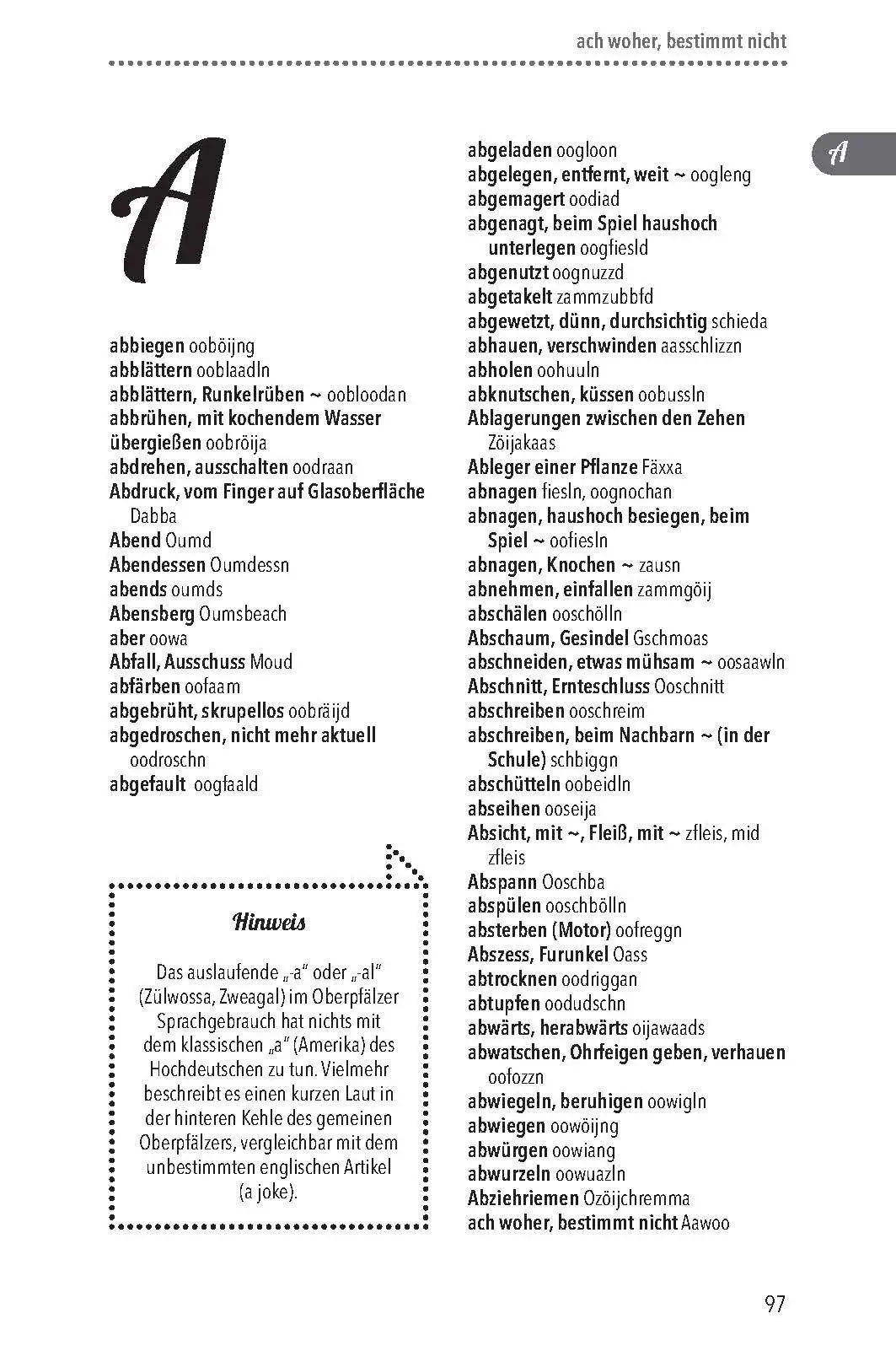 Bild: 9783955871208 | Oberpfälzer Wörterbuch | Vo Aungdeggl bis Zintara | Martin Stangl