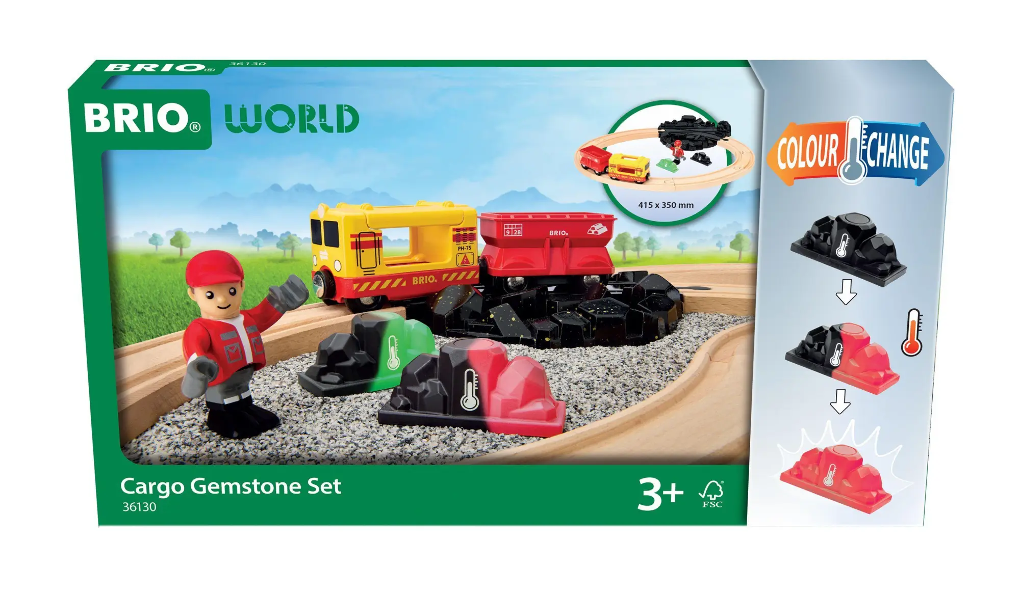 Cover: 7312350361308 | Güterzug-Set mit Farbwechsel / Magisches Holzeisenbahnset für...