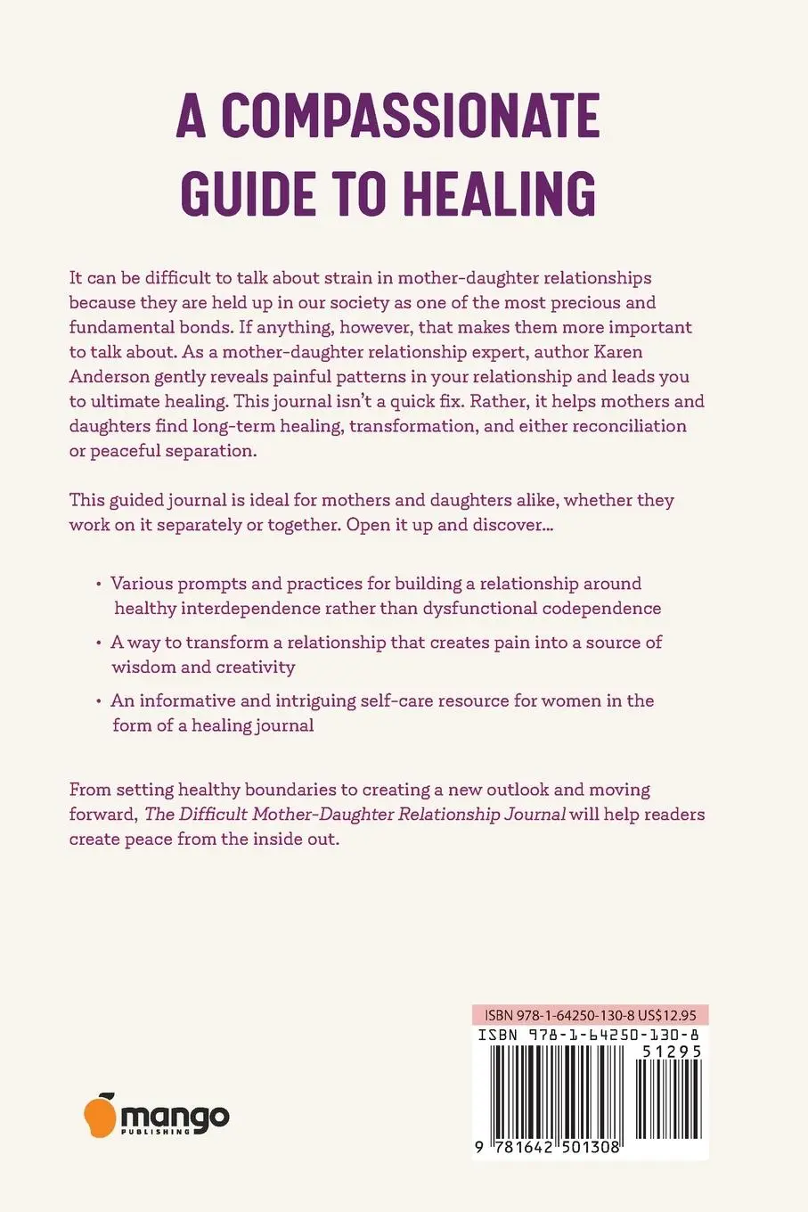 Rückseite: 9781642501308 | The Difficult Mother-Daughter Relationship Journal | Anderson | Buch