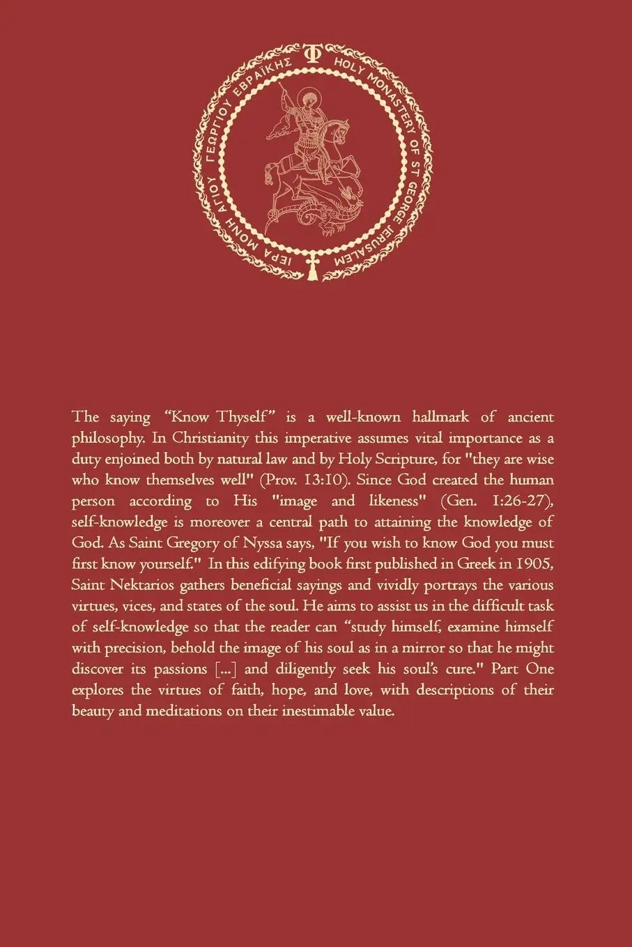 Rückseite: 9781678171308 | Know Thyself | St Nektarios (u. a.) | Taschenbuch | Englisch | 2022