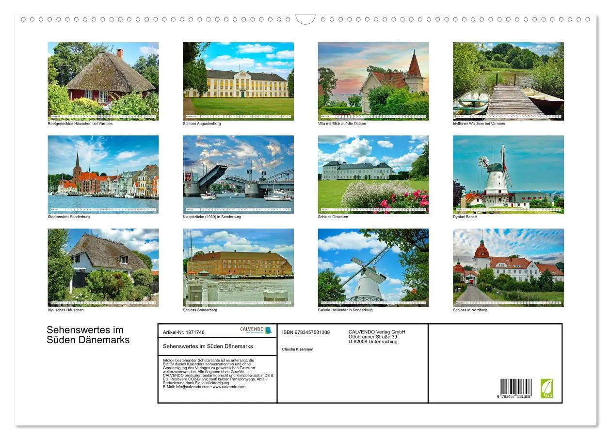 Bild: 9783457581308 | Sehenswertes im Süden Dänemarks (Wandkalender 2026 DIN A2 quer),...