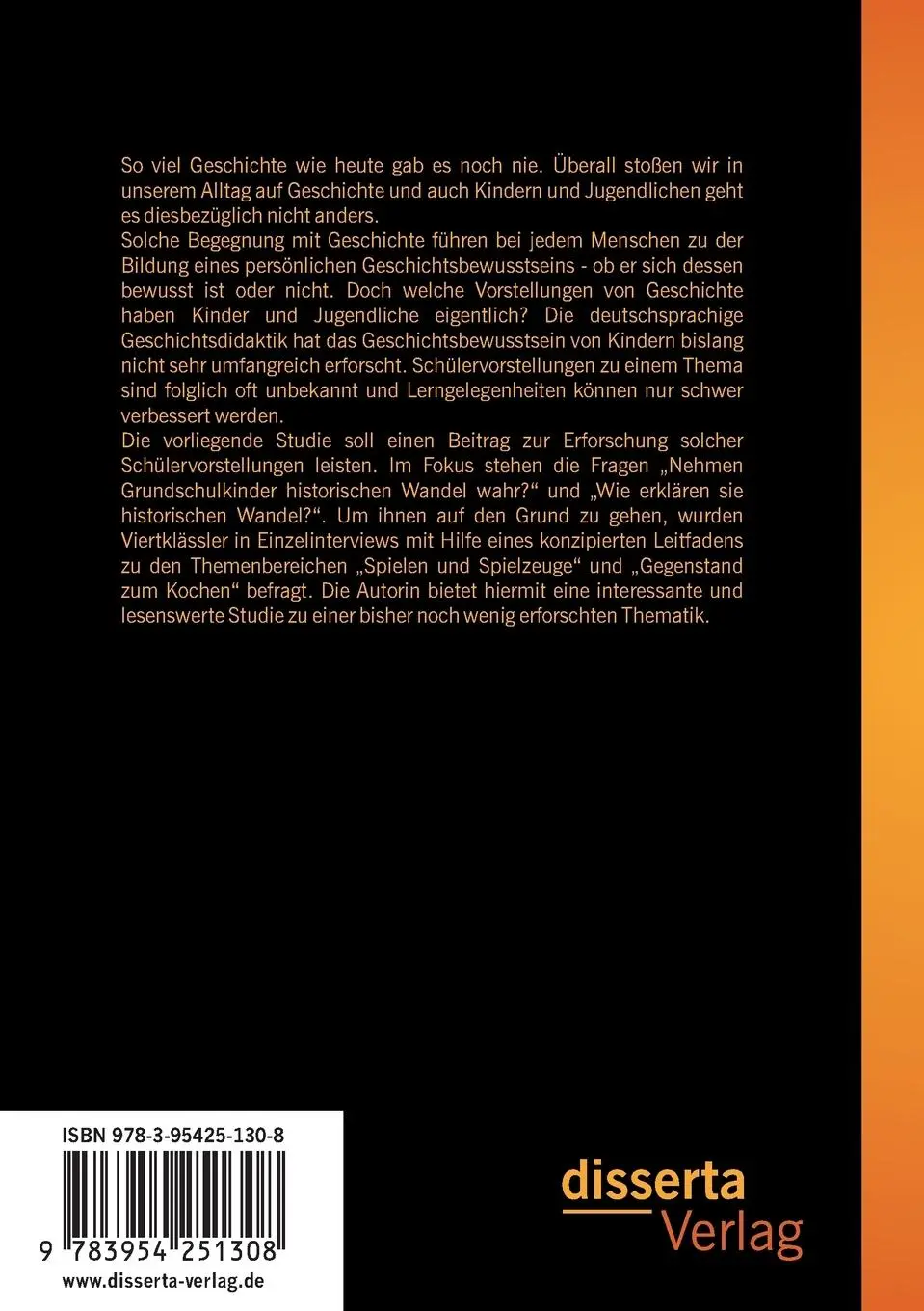 Rückseite: 9783954251308 | Schülervorstellungen zu historischem Wandel: Eine empirische...