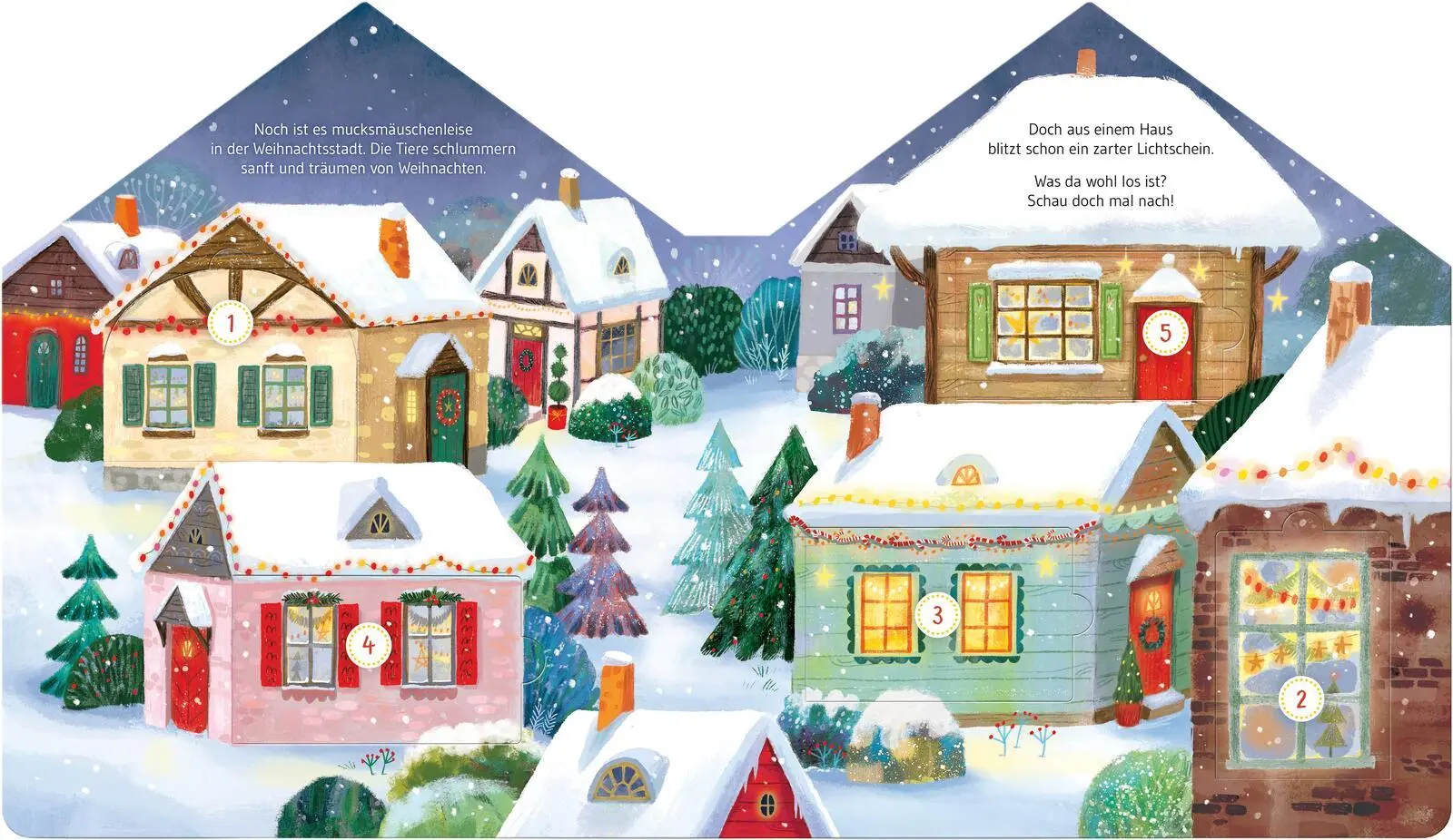 Bild: 9783480241408 | Meine kleine Weihnachtsstadt - Adventskalender | Madlen Ottenschläger