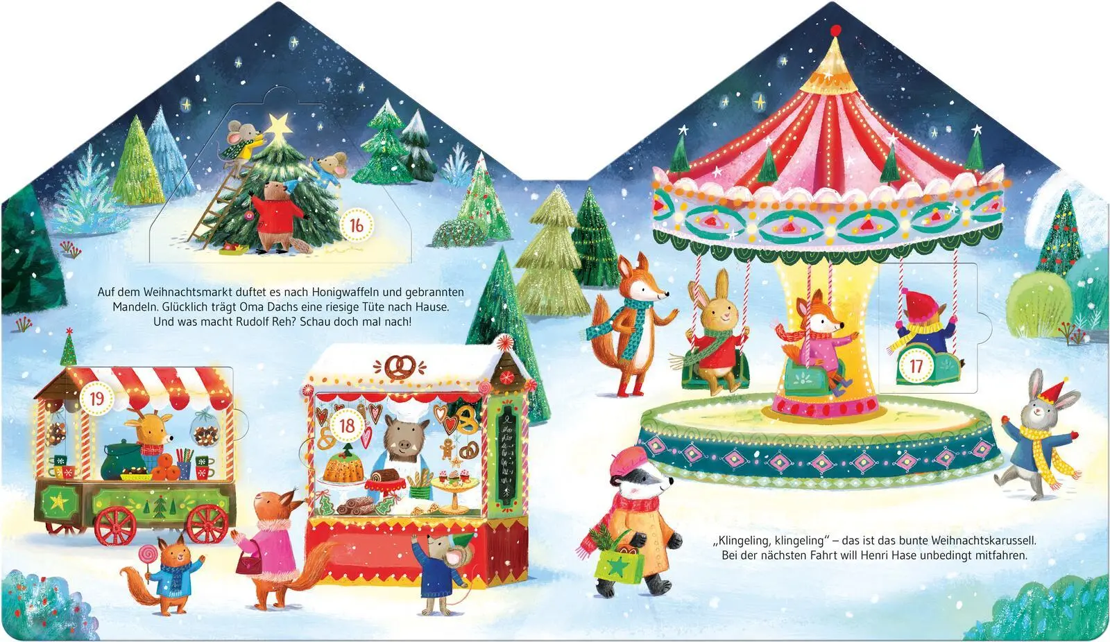 Bild: 9783480241408 | Meine kleine Weihnachtsstadt - Adventskalender | Madlen Ottenschläger