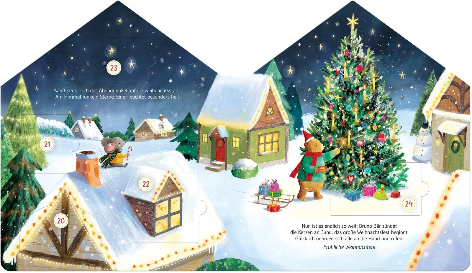 Bild: 9783480241408 | Meine kleine Weihnachtsstadt - Adventskalender | Madlen Ottenschläger