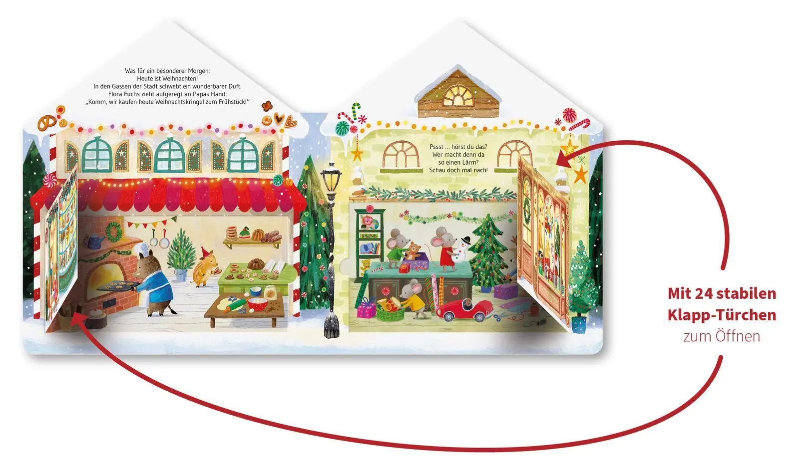 Bild: 9783480241408 | Meine kleine Weihnachtsstadt - Adventskalender | Madlen Ottenschläger