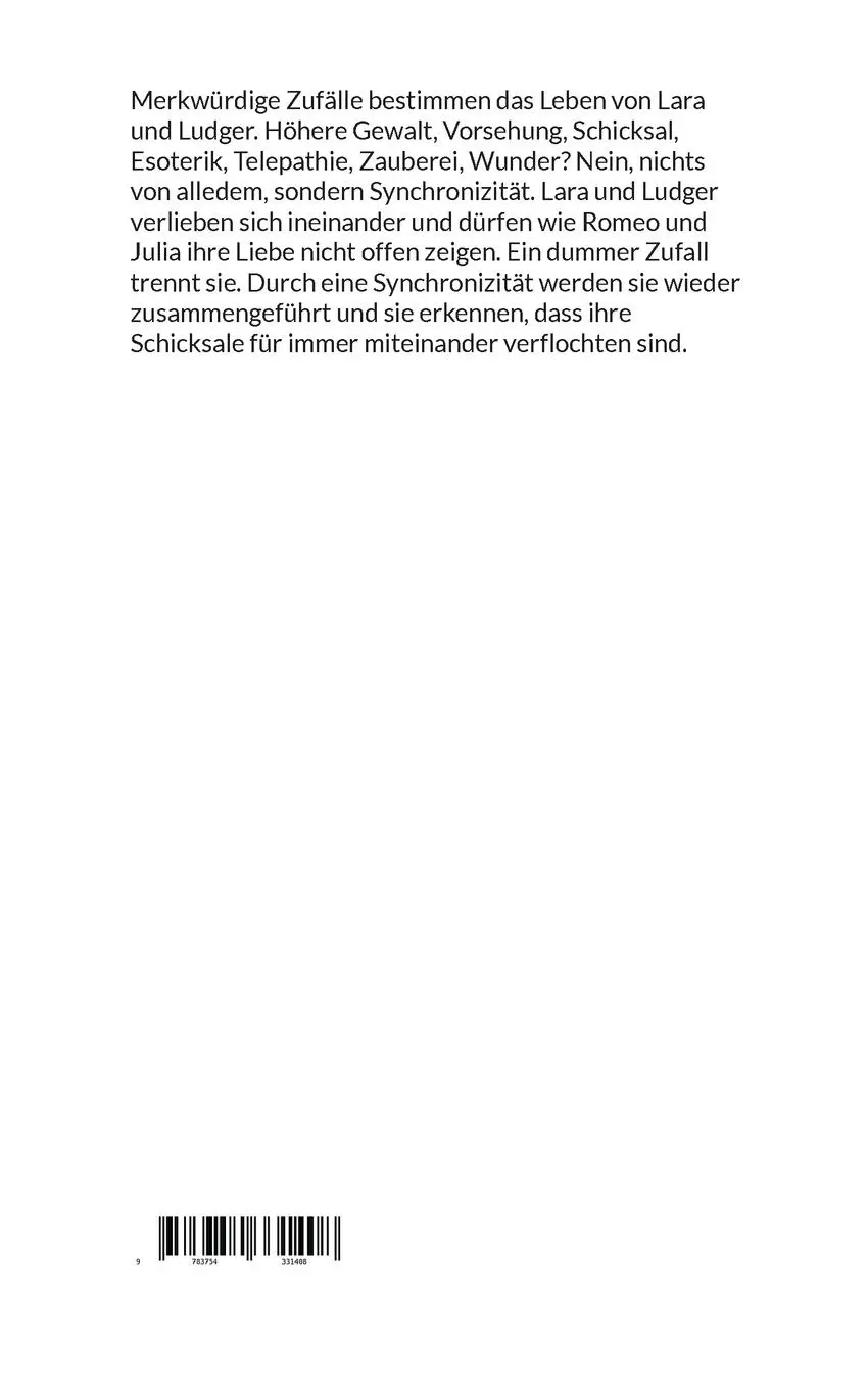 Rückseite: 9783754331408 | Synchronizität | Ein Roman | Christoph-Maria Liegener | Taschenbuch