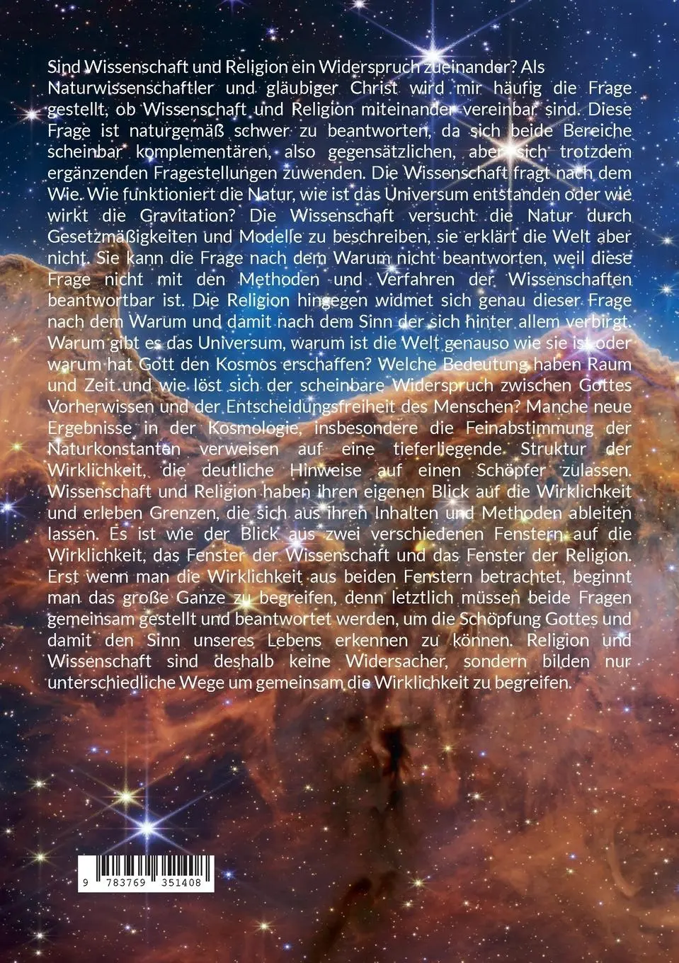 Rückseite: 9783769351408 | Welten ohne Zahl | Religion und Wissenschaft - Ein Widerspruch? | Buch