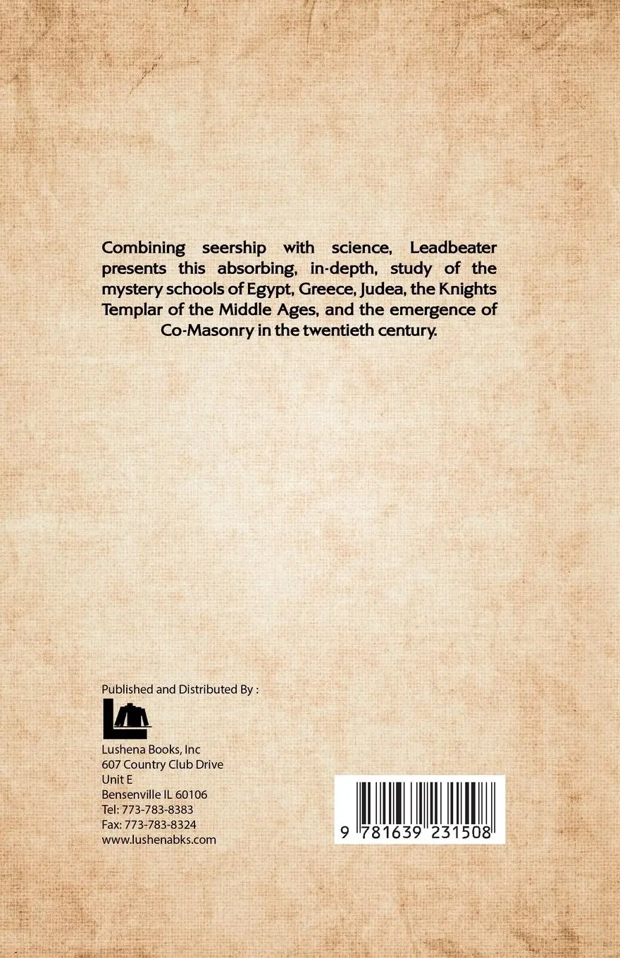 Rückseite: 9781639231508 | Freemasonry and its Ancient Mystic Rites | C. W. Leadbeater | Buch