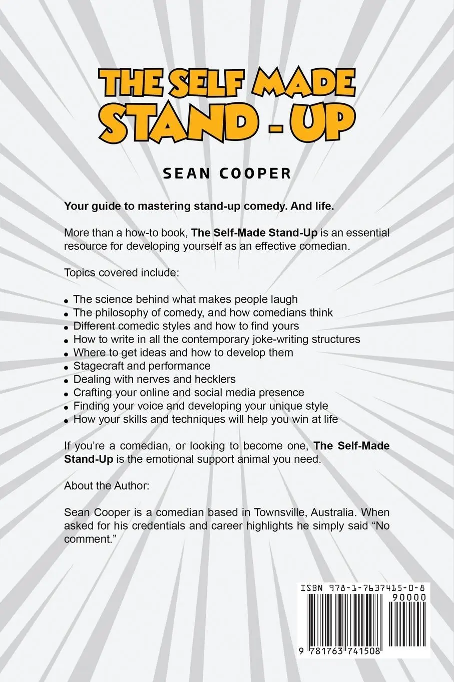 Rückseite: 9781763741508 | The Self Made Stand-Up | Sean Cooper | Taschenbuch | Englisch | 2025