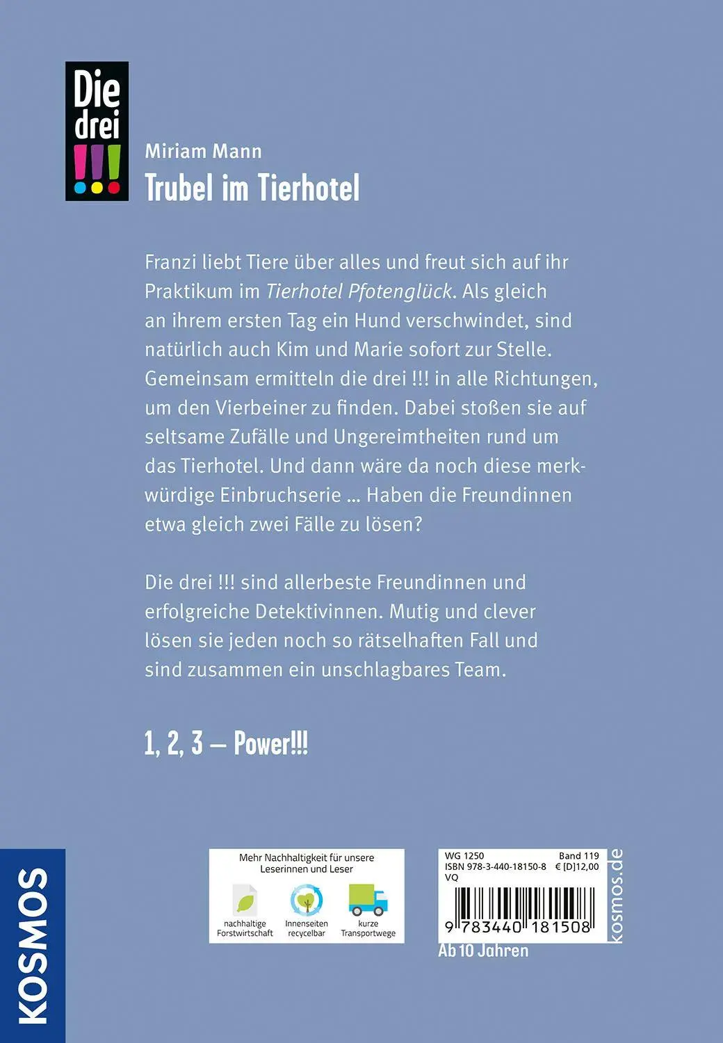 Bild: 9783440181508 | Die drei !!!, 119, Trubel im Tierhotel | Miriam Mann | Buch | 160 S.