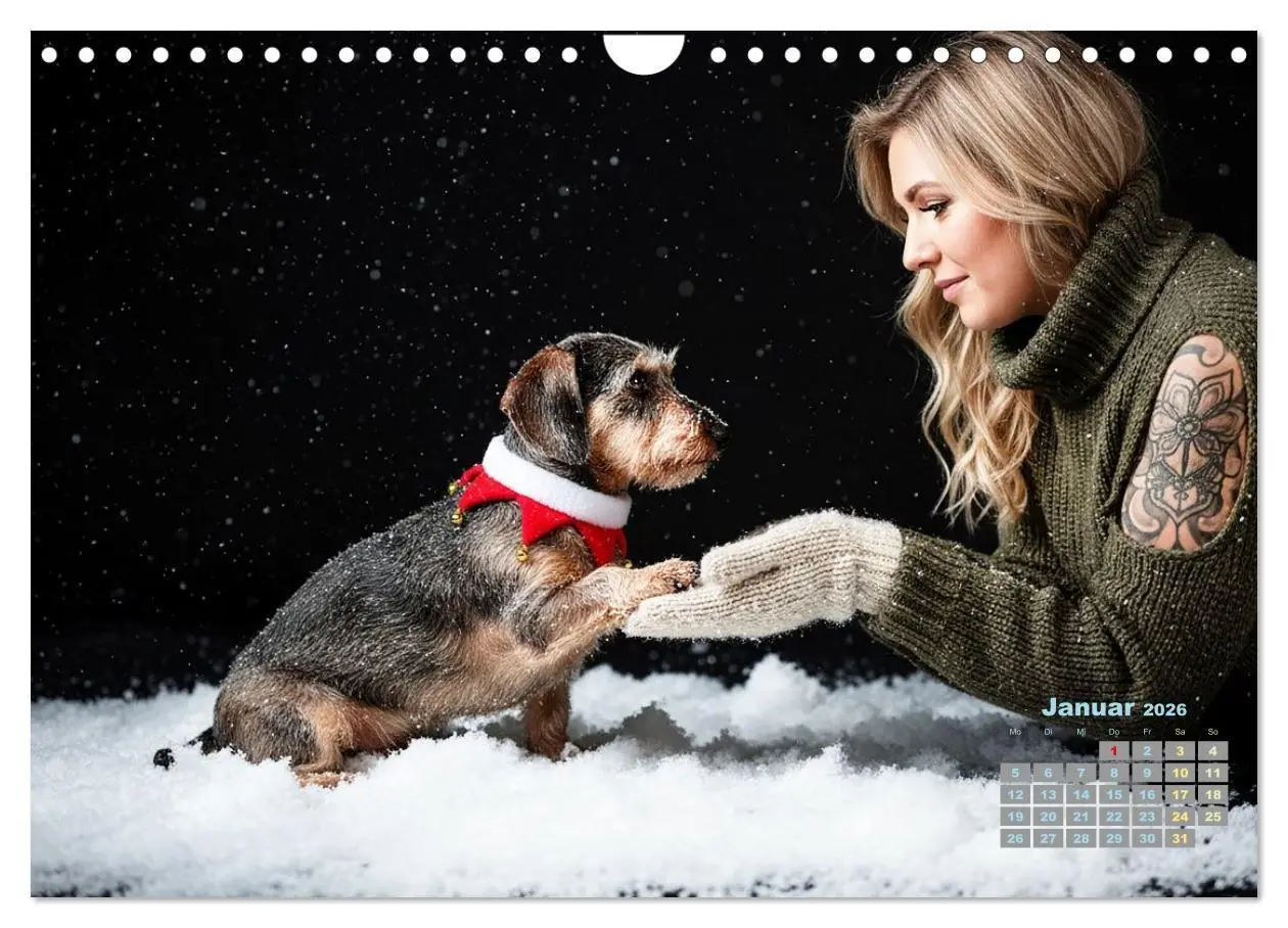 Bild: 9783516721508 | Starke Mädels - Rauhaardackel (Wandkalender 2026 DIN A4 quer),...
