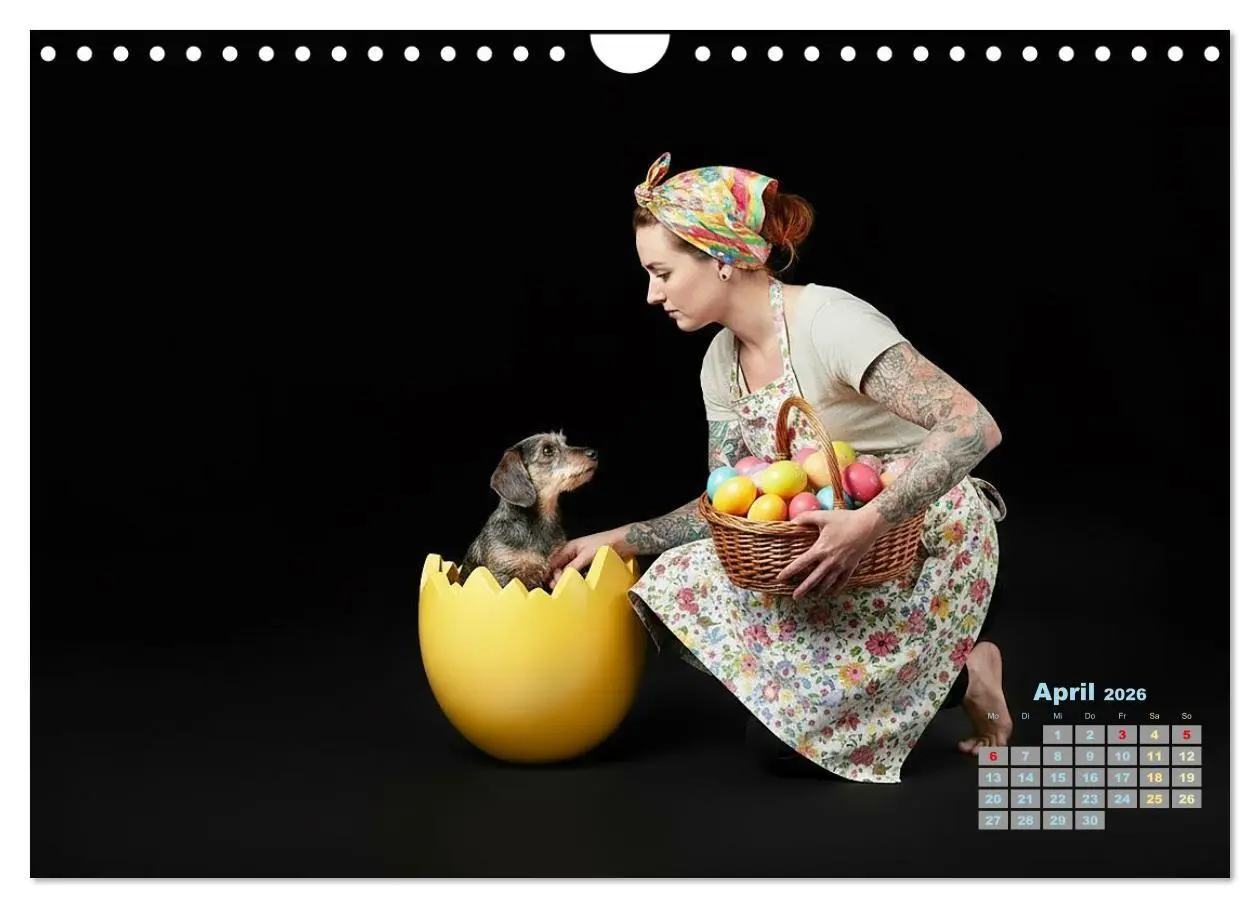Bild: 9783516721508 | Starke Mädels - Rauhaardackel (Wandkalender 2026 DIN A4 quer),...