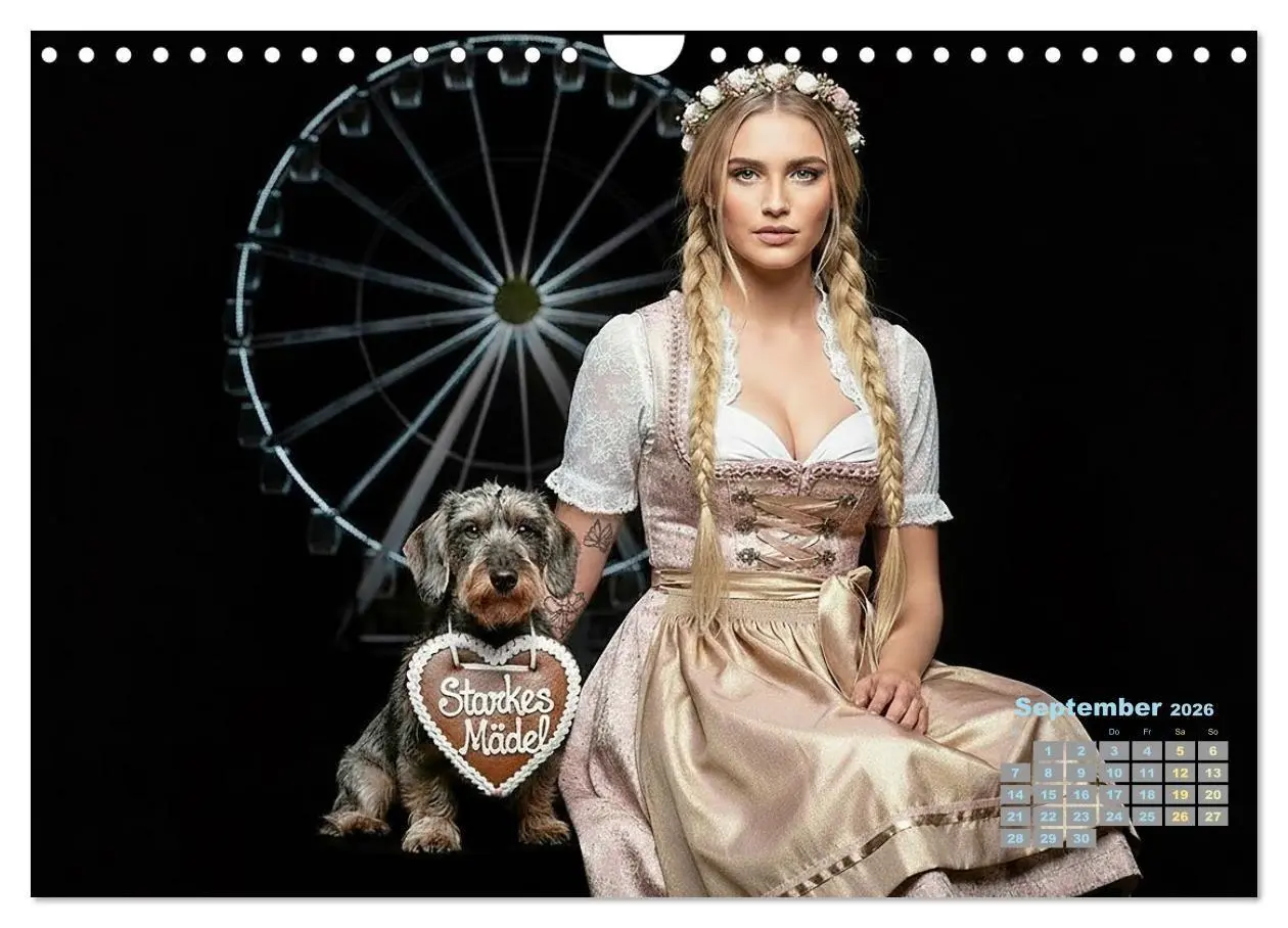 Bild: 9783516721508 | Starke Mädels - Rauhaardackel (Wandkalender 2026 DIN A4 quer),...