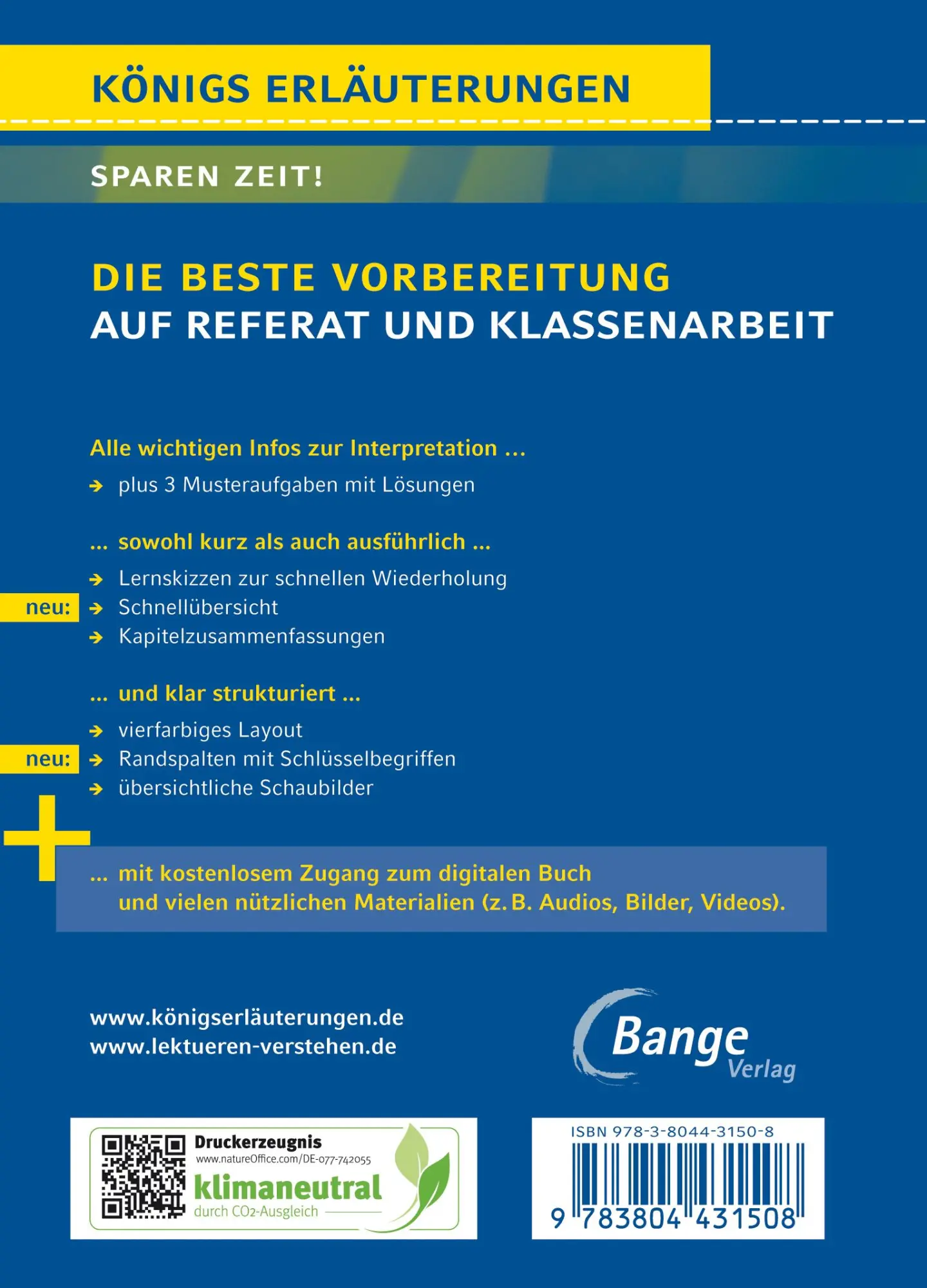 Rückseite: 9783804431508 | Nathan und seine Kinder - Textanalyse und Interpretation | Pressler