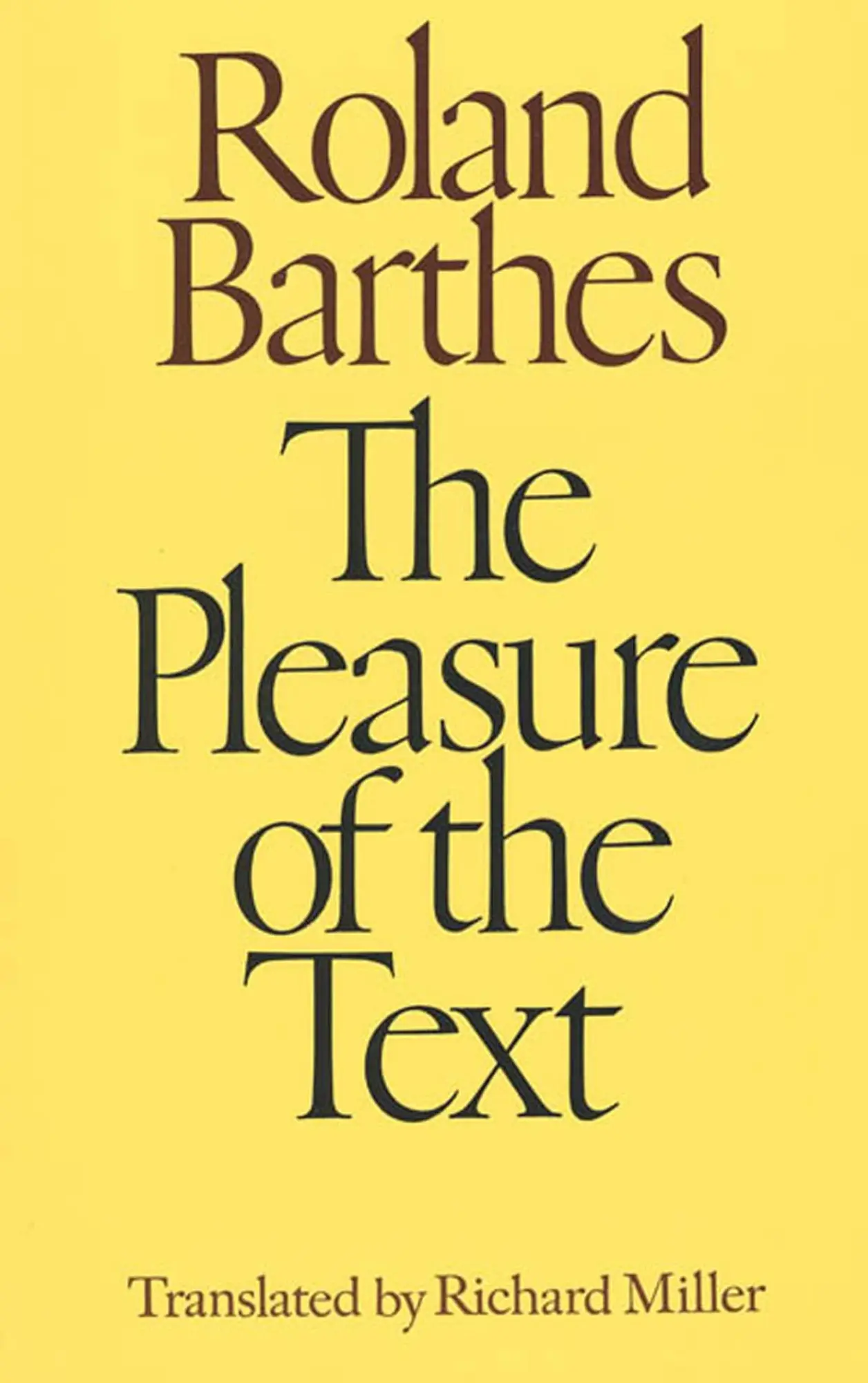 Cover: 9780374521608 | The Pleasure of the Text | Roland Barthes | Taschenbuch | 65 S. | 1980