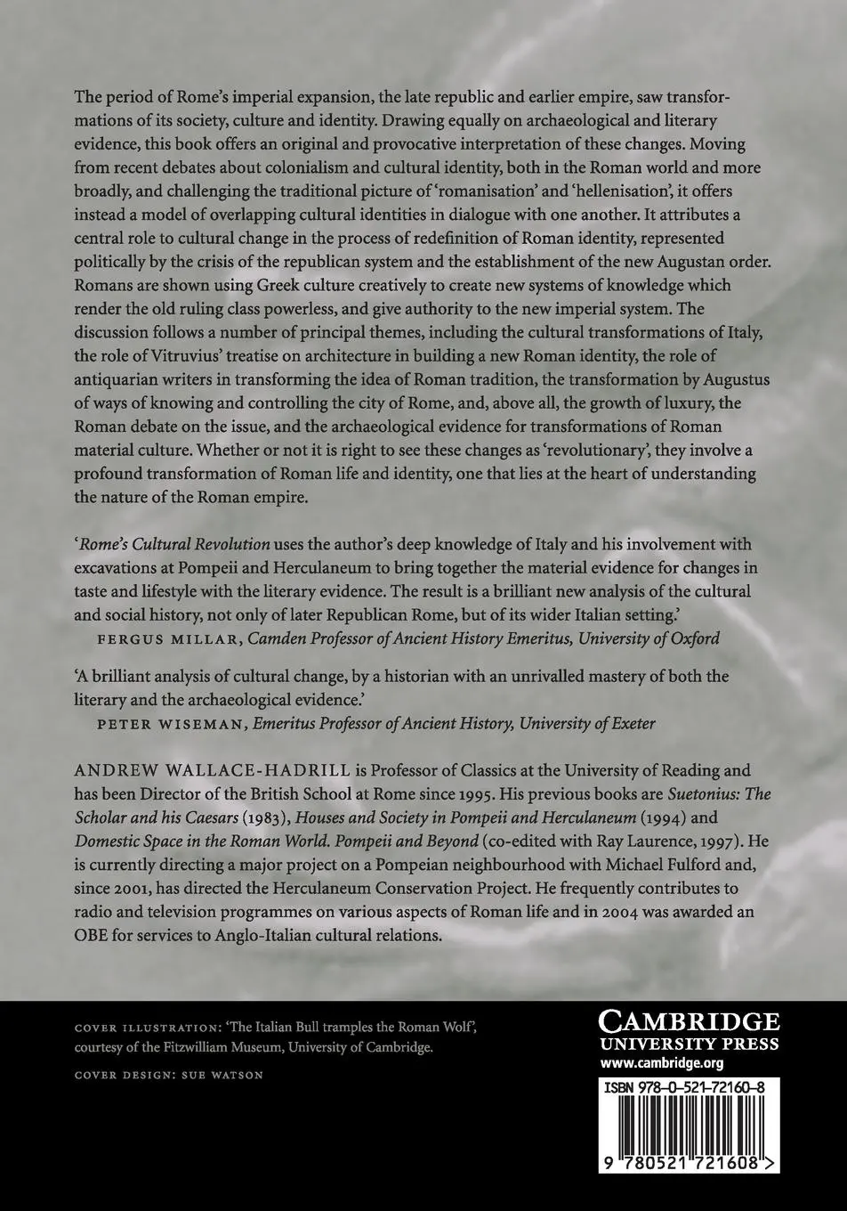 Rückseite: 9780521721608 | Rome's Cultural Revolution | Andrew Wallace-Hadrill | Taschenbuch