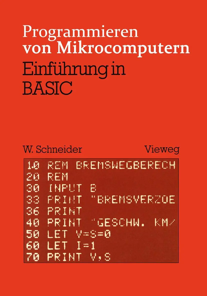 Cover: 9783528141608 | Einführung in BASIC | Wolfgang Schneider | Taschenbuch | viii | 1980