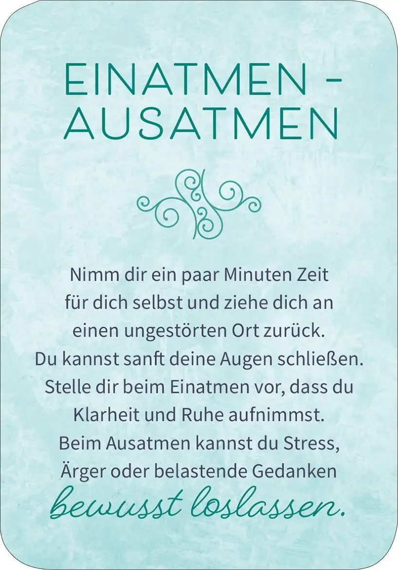 Bild: 9783845871608 | Gelassenheit für jeden Tag | 50 Kärtchen für entspannte Momente | Buch