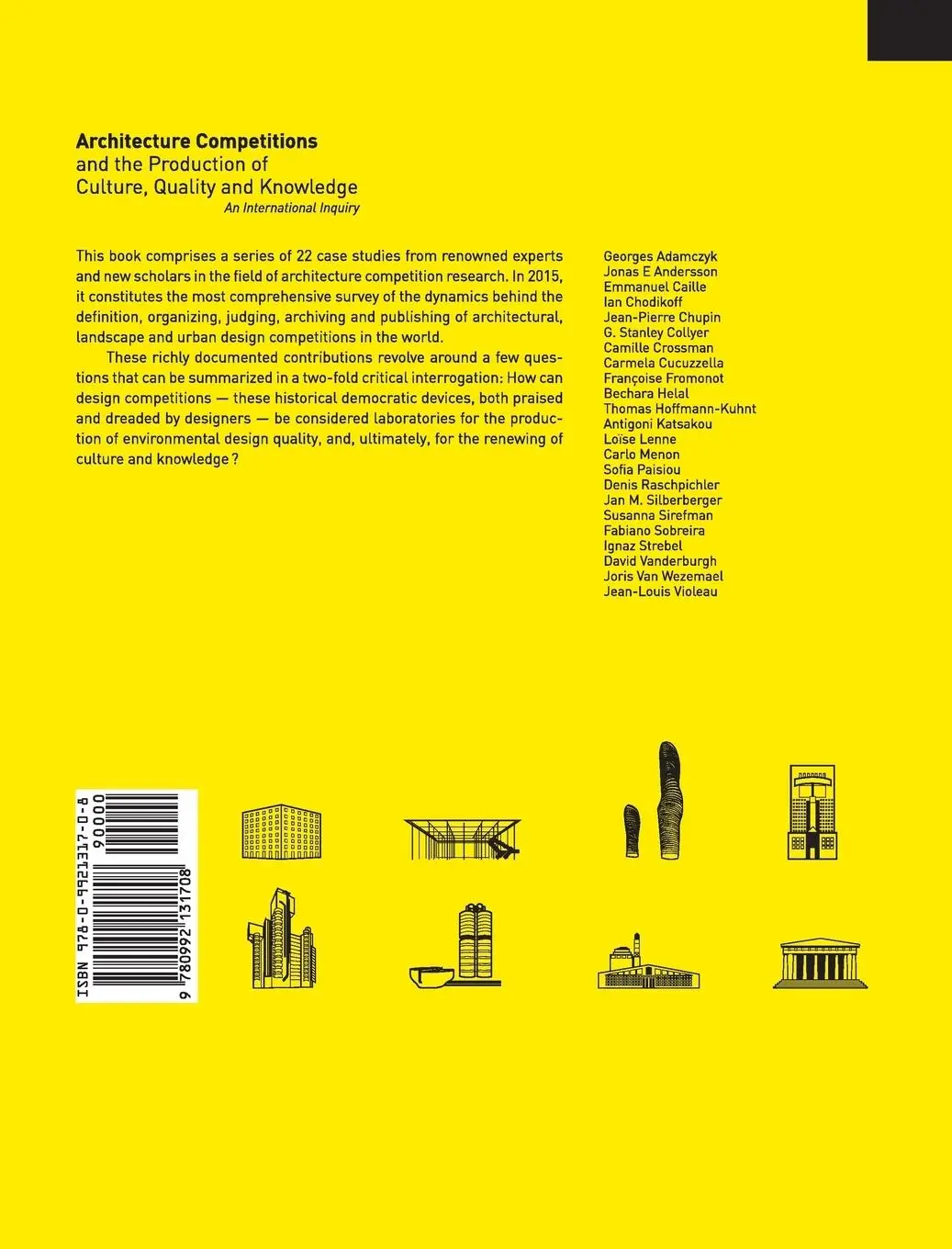 Rückseite: 9780992131708 | Architecture Competitions and the Production of Culture, Quality...