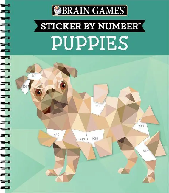 Cover: 9781639381708 | Brain Games - Sticker by Number: Puppies (14 Images to Sticker) | Buch