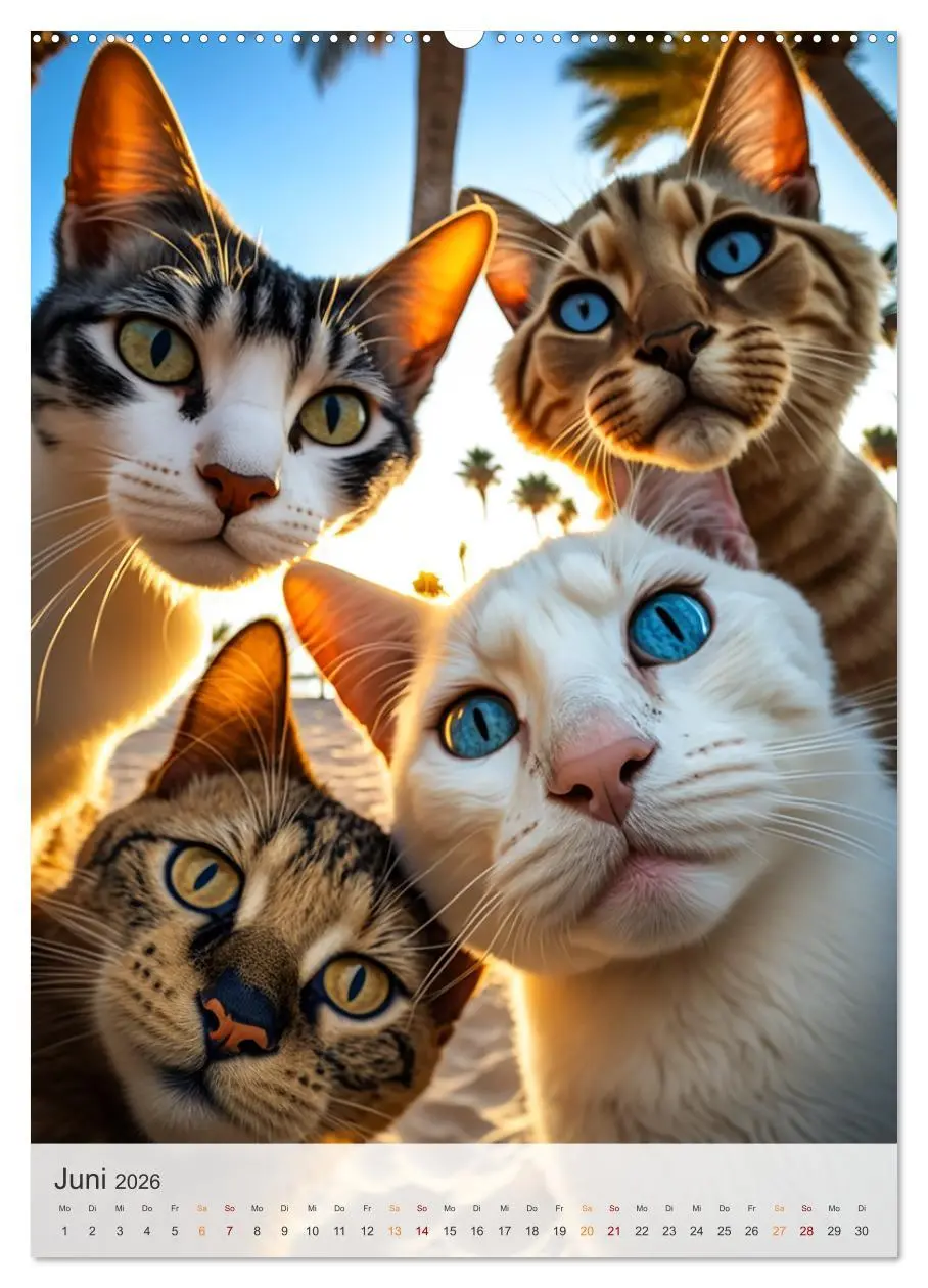 Bild: 9783516321708 | Lustige Tier-Selfies (hochwertiger Premium Wandkalender 2026 DIN A2...