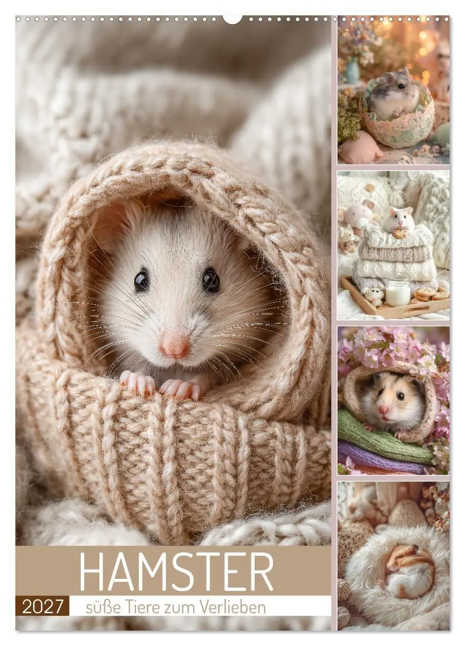 Cover: 9783516871708 | Hamster - süße Tiere zum Verlieben (Wandkalender 2027 DIN A2 hoch),...