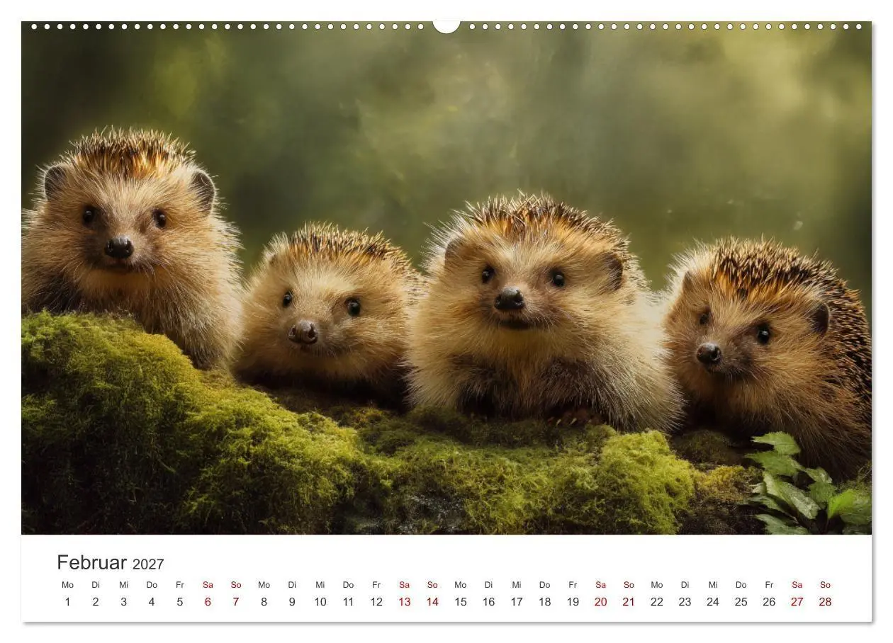 Bild: 9783516941708 | Rund, stachlig, munter - Ein Jahr mit Igeln (Wandkalender 2027 DIN...