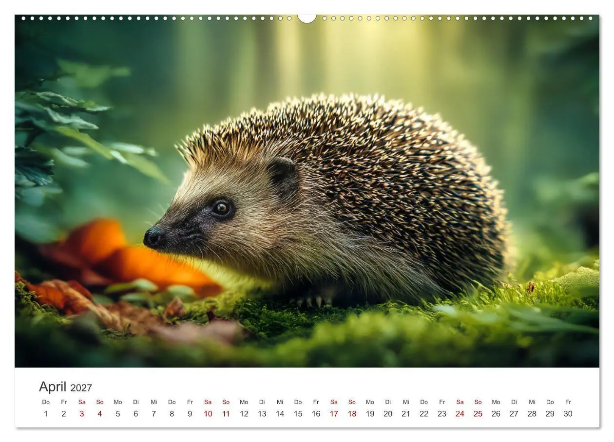 Bild: 9783516941708 | Rund, stachlig, munter - Ein Jahr mit Igeln (Wandkalender 2027 DIN...