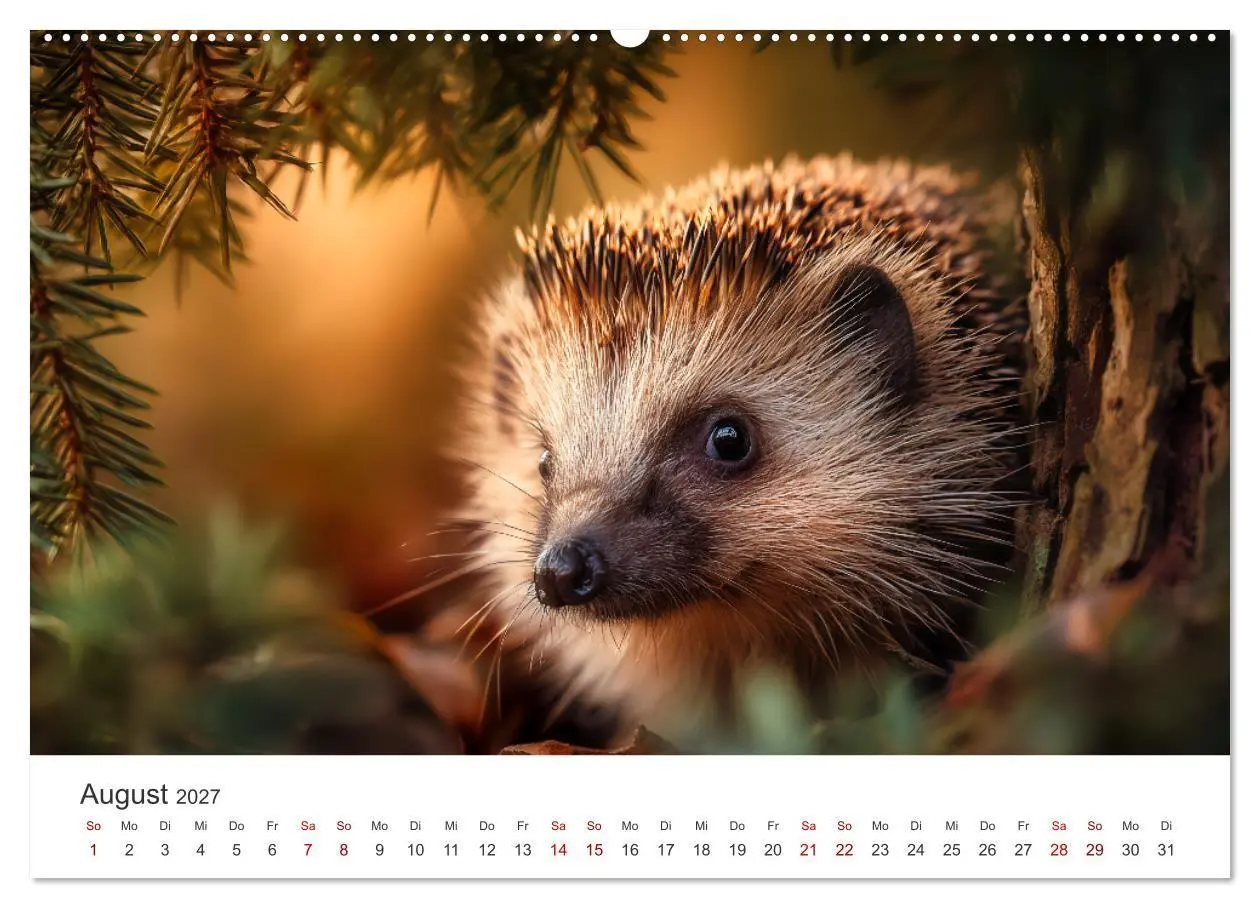 Bild: 9783516941708 | Rund, stachlig, munter - Ein Jahr mit Igeln (Wandkalender 2027 DIN...