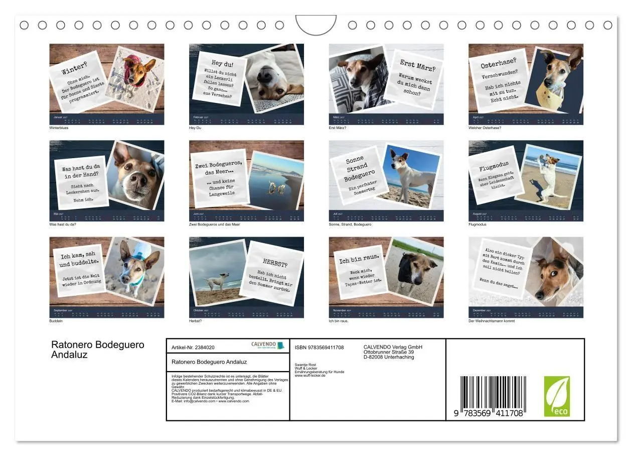 Bild: 9783569411708 | Ratonero Bodeguero Andaluz (Wandkalender 2027 DIN A4 quer),...
