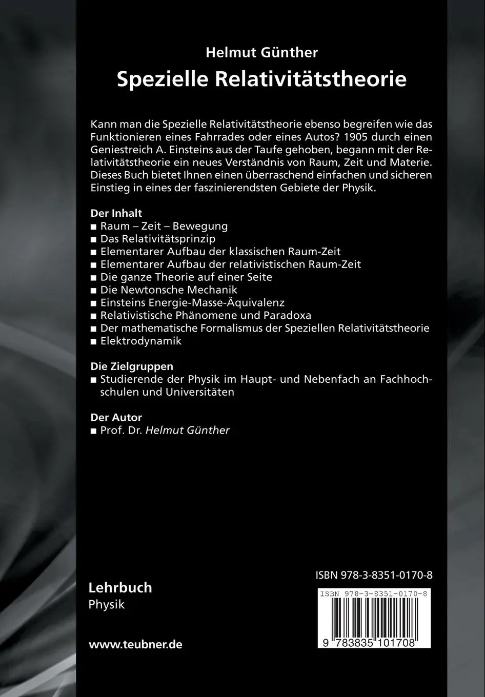 Rückseite: 9783835101708 | Spezielle Relativitätstheorie | Ein neuer Einstieg in Einsteins Welt