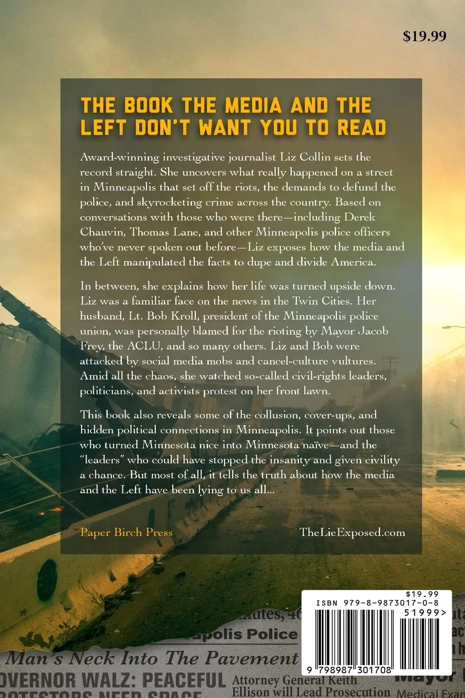 Rückseite: 9798987301708 | They're Lying | The Media, The Left, and The Death of George Floyd