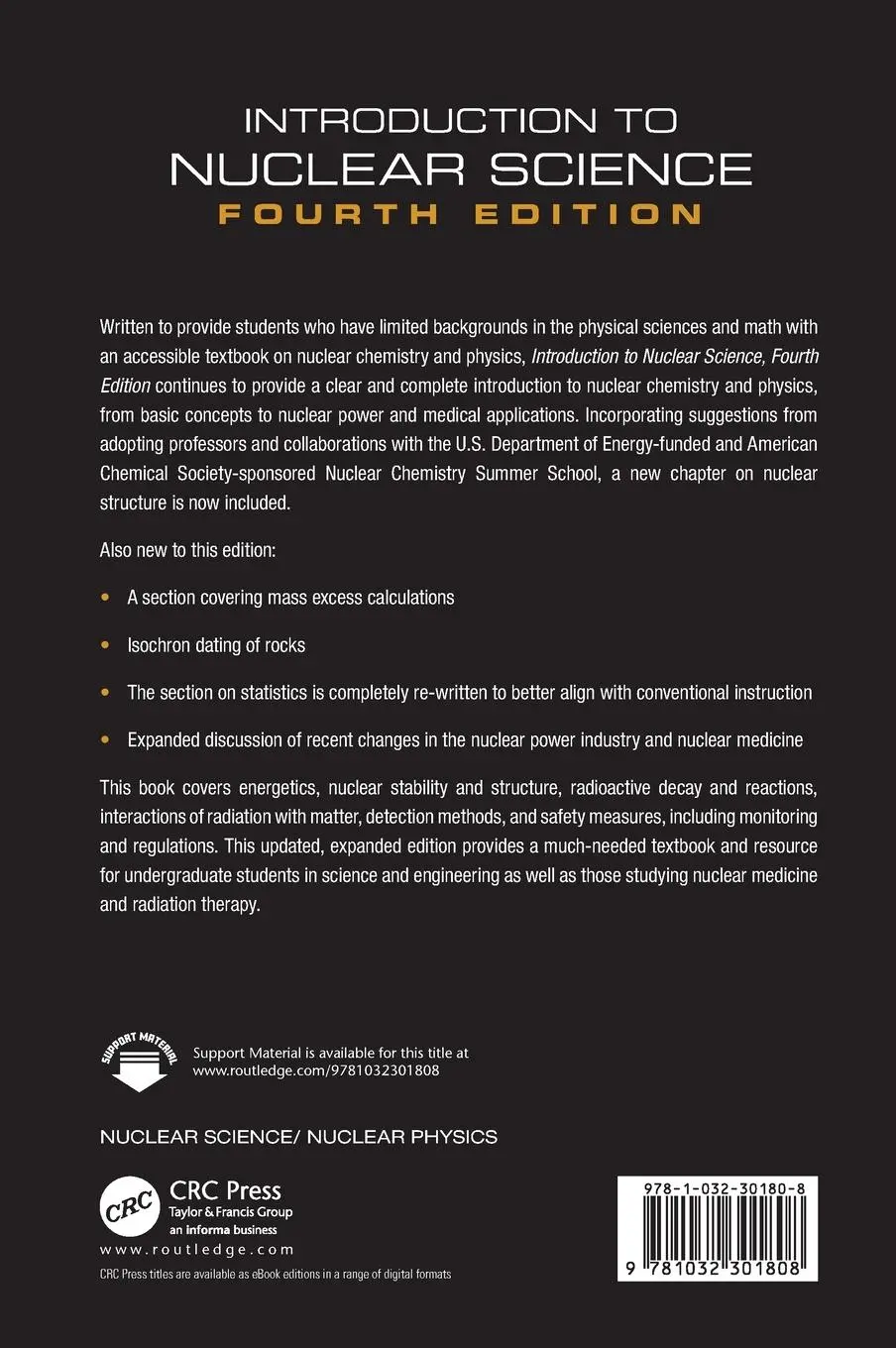 Rückseite: 9781032301808 | Introduction to Nuclear Science | Jeff C. Bryan | Buch | Englisch