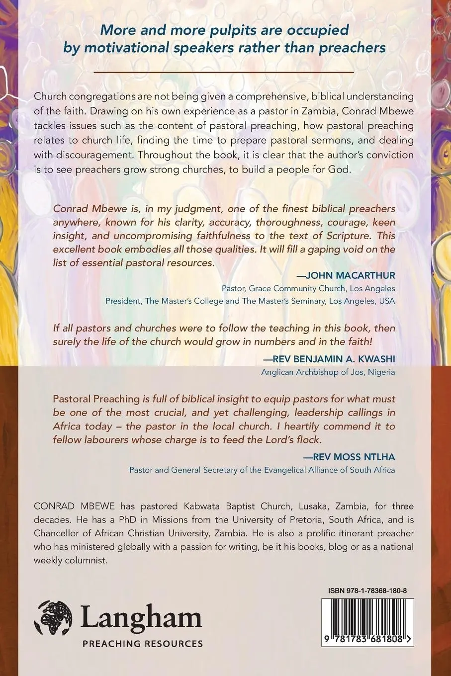 Rückseite: 9781783681808 | Pastoral Preaching | Building a People for God | Conrad Mbewe | Buch