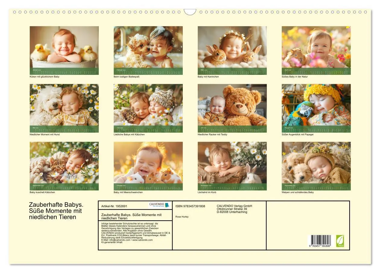 Bild: 9783457391808 | Zauberhafte Babys. Süße Momente mit niedlichen Tieren (Wandkalender...