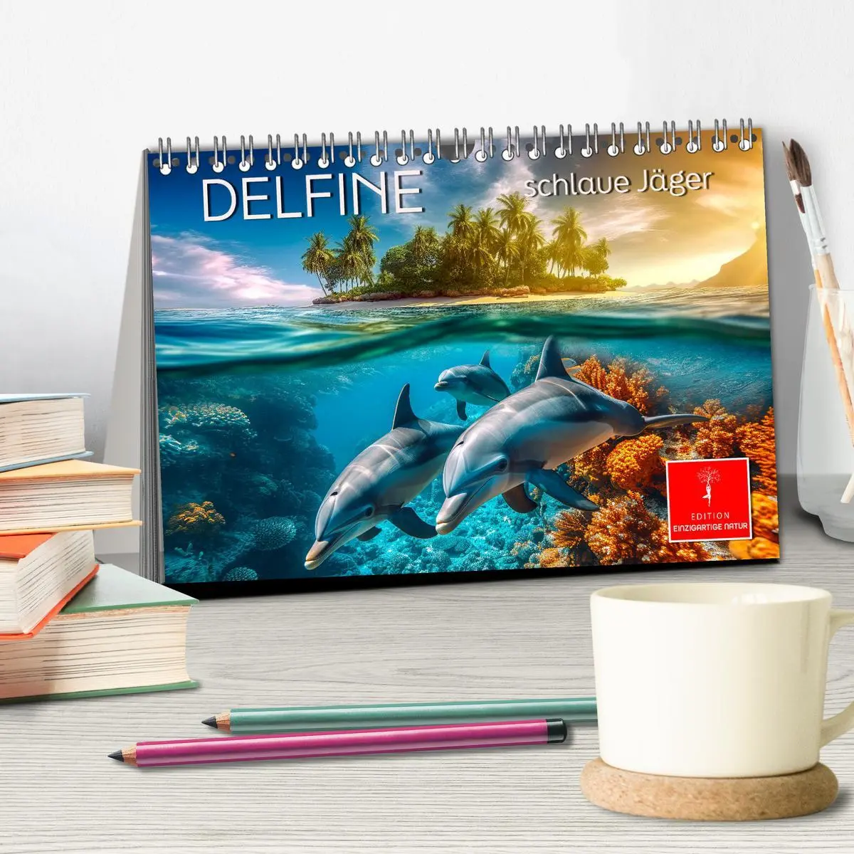 Bild: 9783457461808 | Delfine - schlaue Jäger (Tischkalender 2026 DIN A5 quer), CALVENDO...