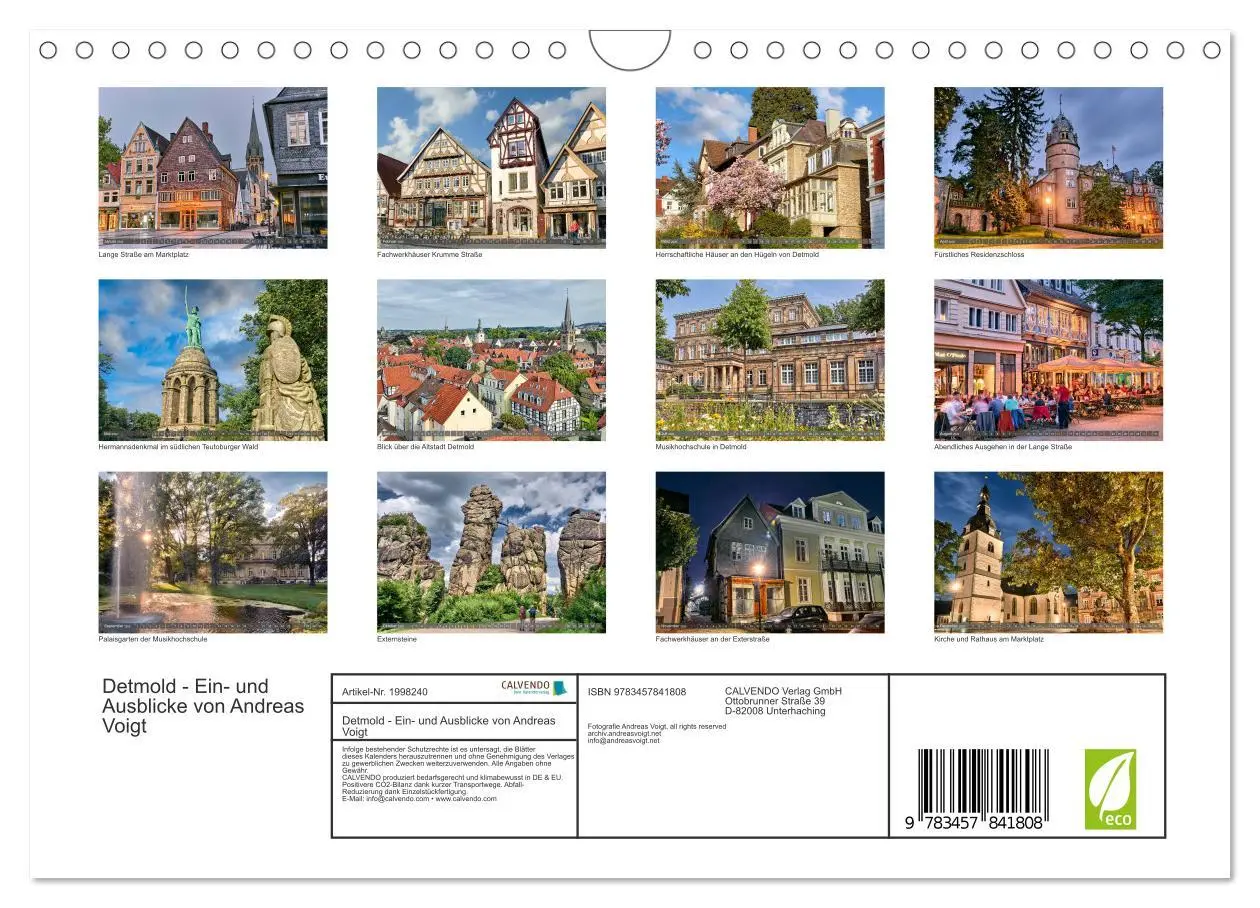 Bild: 9783457841808 | Detmold - Ein- und Ausblicke von Andreas Voigt (Wandkalender 2026...
