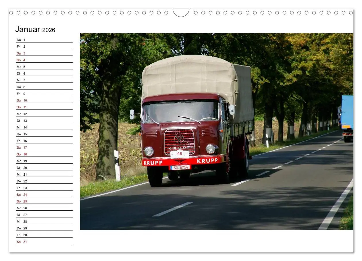 Bild: 9783516001808 | Klassische Lastkraftwagen (Wandkalender 2026 DIN A3 quer), CALVENDO...