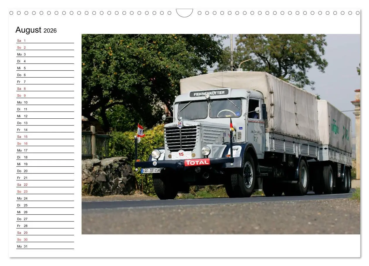 Bild: 9783516001808 | Klassische Lastkraftwagen (Wandkalender 2026 DIN A3 quer), CALVENDO...